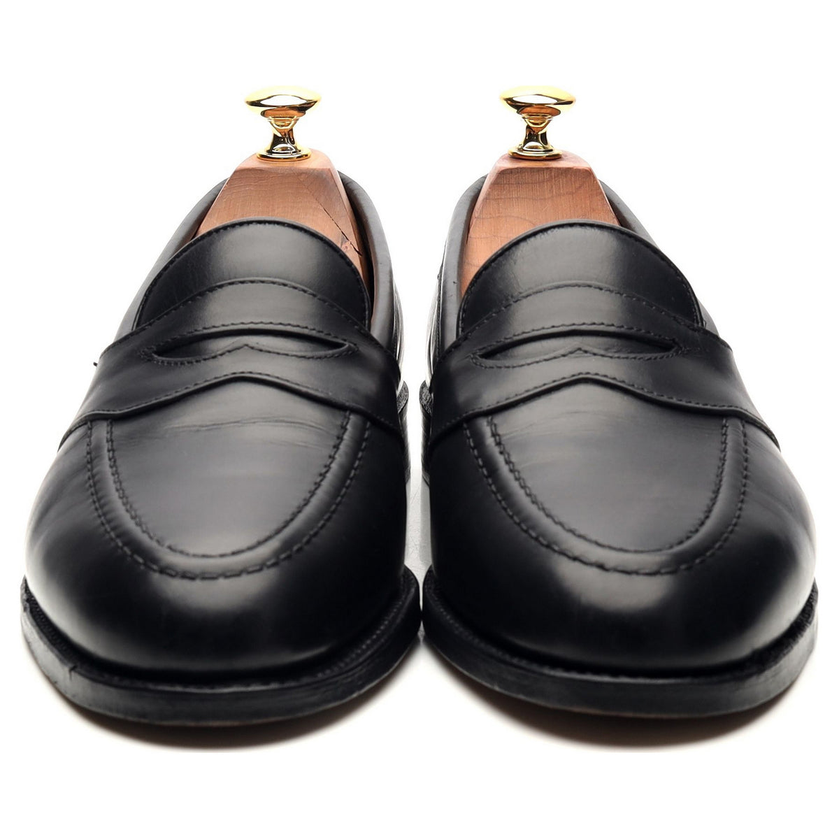 New &amp; Lingwood Black Leather Loafers UK 9.5 EX