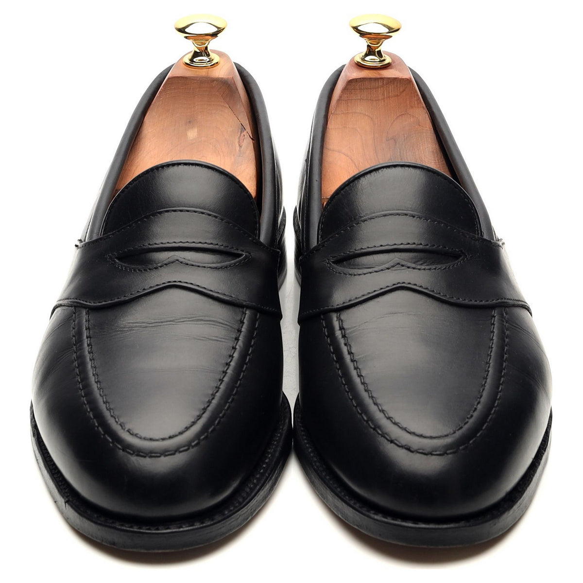 New &amp; Lingwood Black Leather Loafers UK 9.5 EX