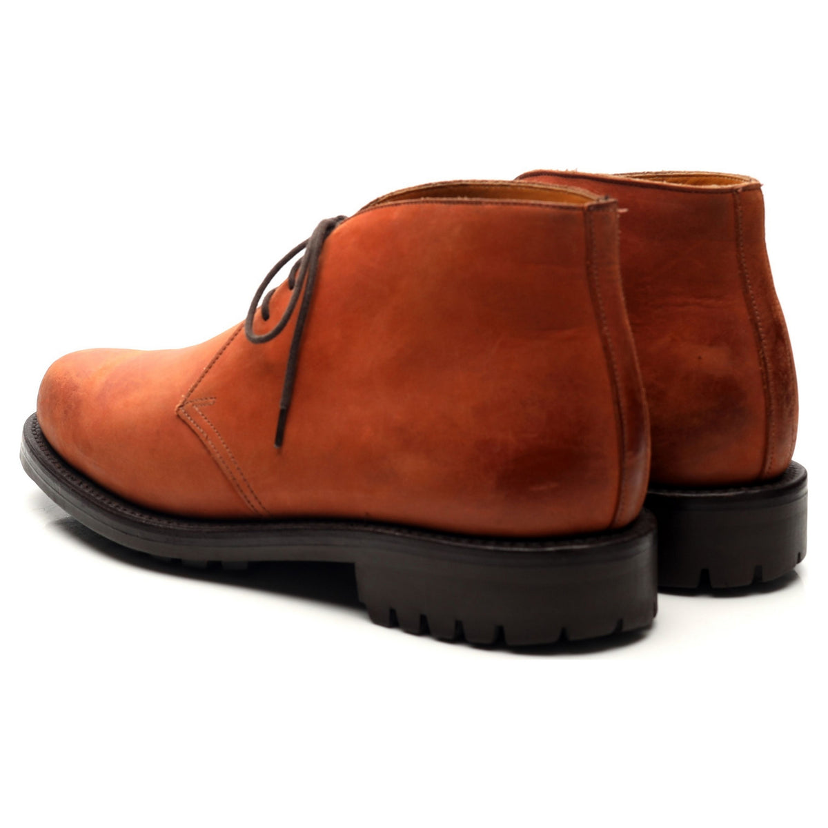 Tan Brown Nubuck Chukka Boots UK 7 F