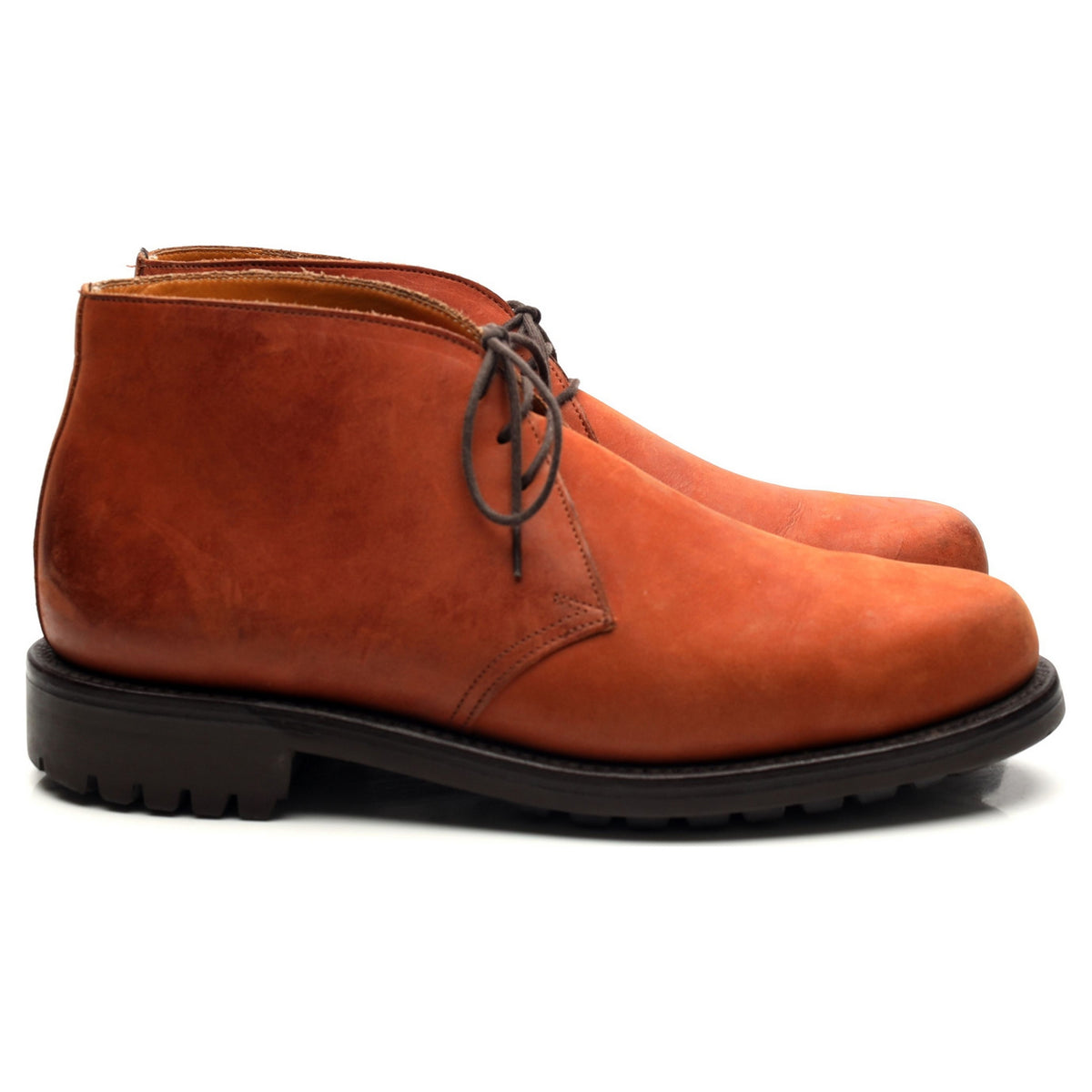 Tan Brown Nubuck Chukka Boots UK 7 F