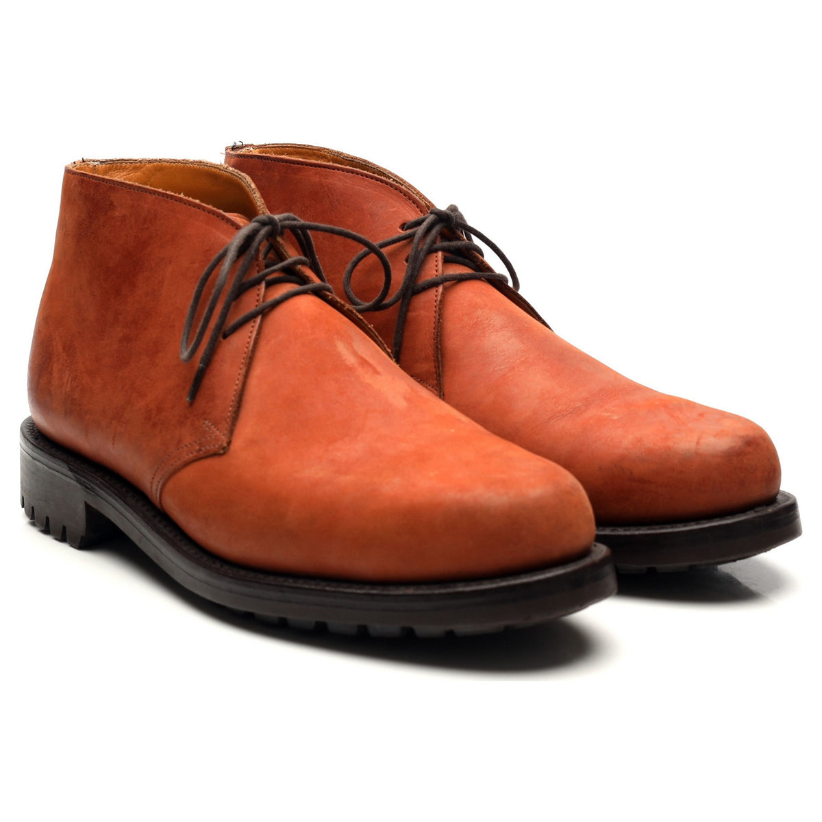 Tan Brown Nubuck Chukka Boots UK 7 F