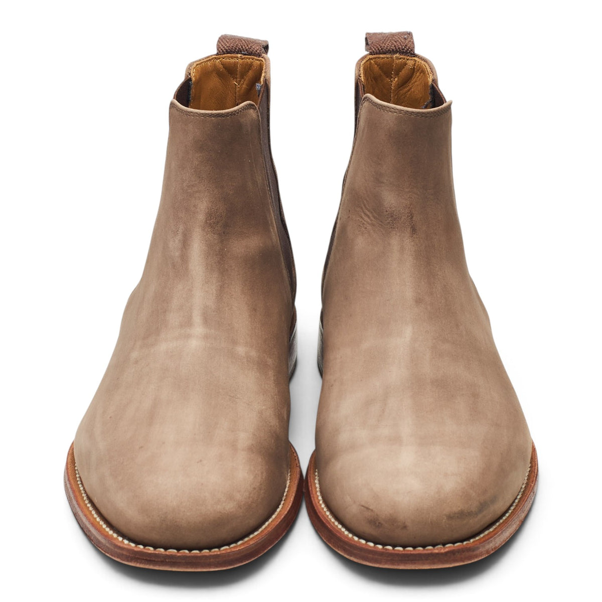 'Declan' Grey Nubuck Chelsea Boots UK 8 F