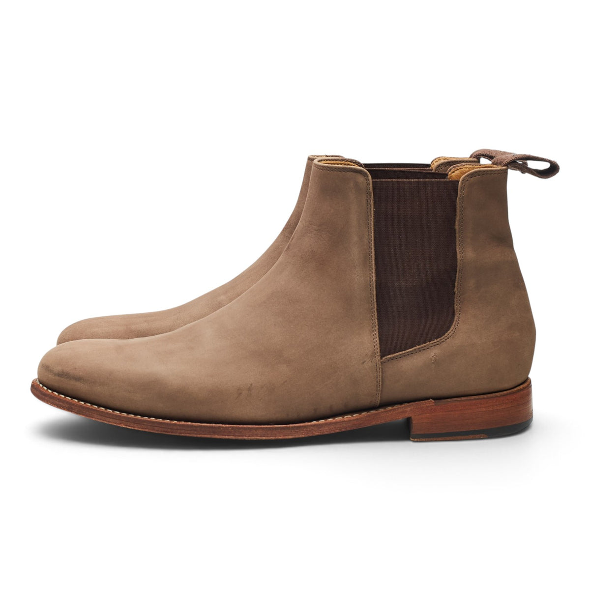 'Declan' Grey Nubuck Chelsea Boots UK 8 F