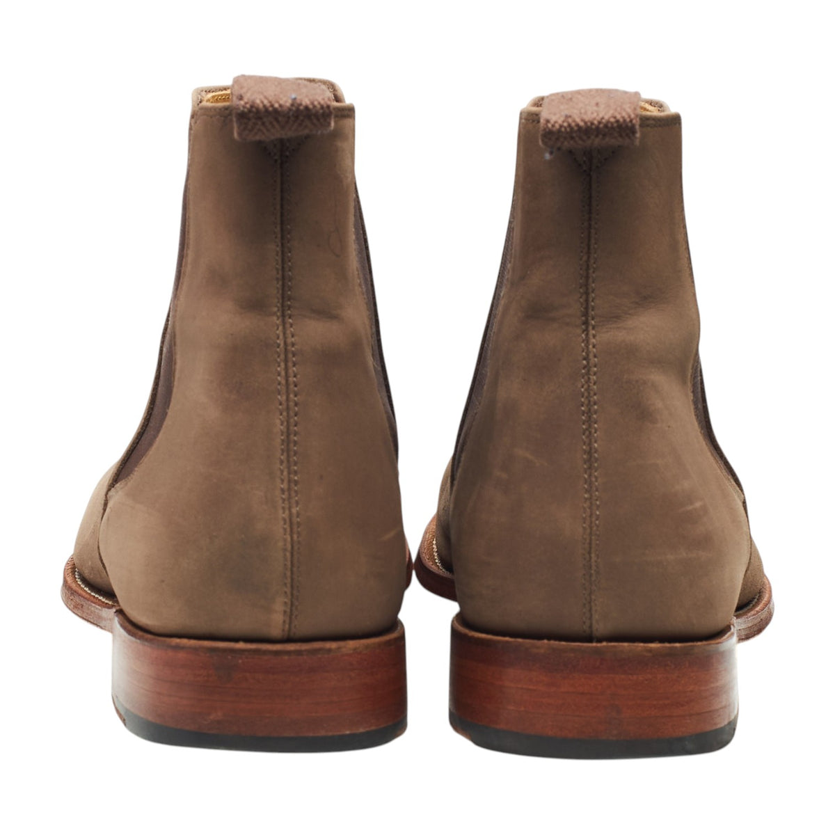 'Declan' Grey Nubuck Chelsea Boots UK 8 F