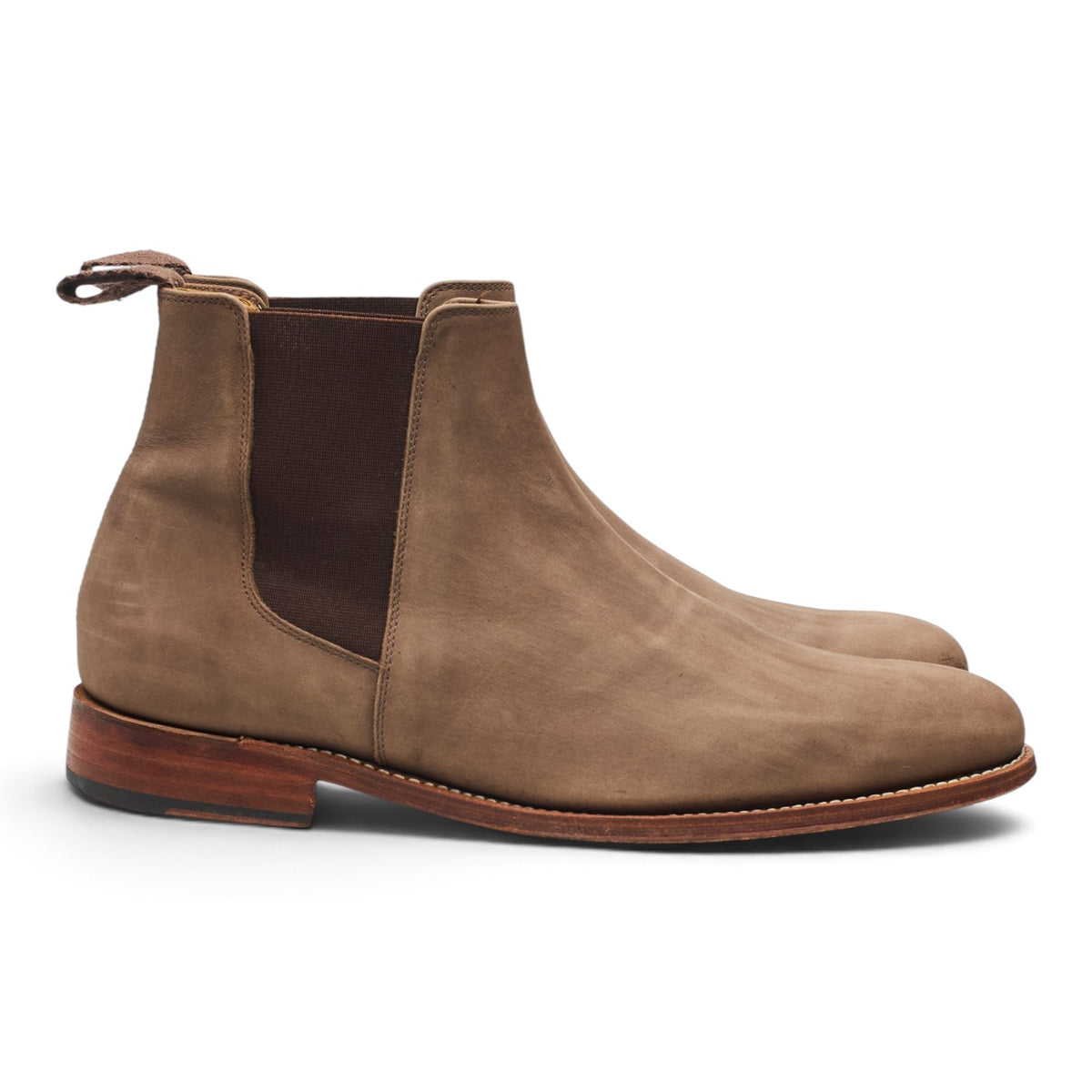 'Declan' Grey Nubuck Chelsea Boots UK 8 F