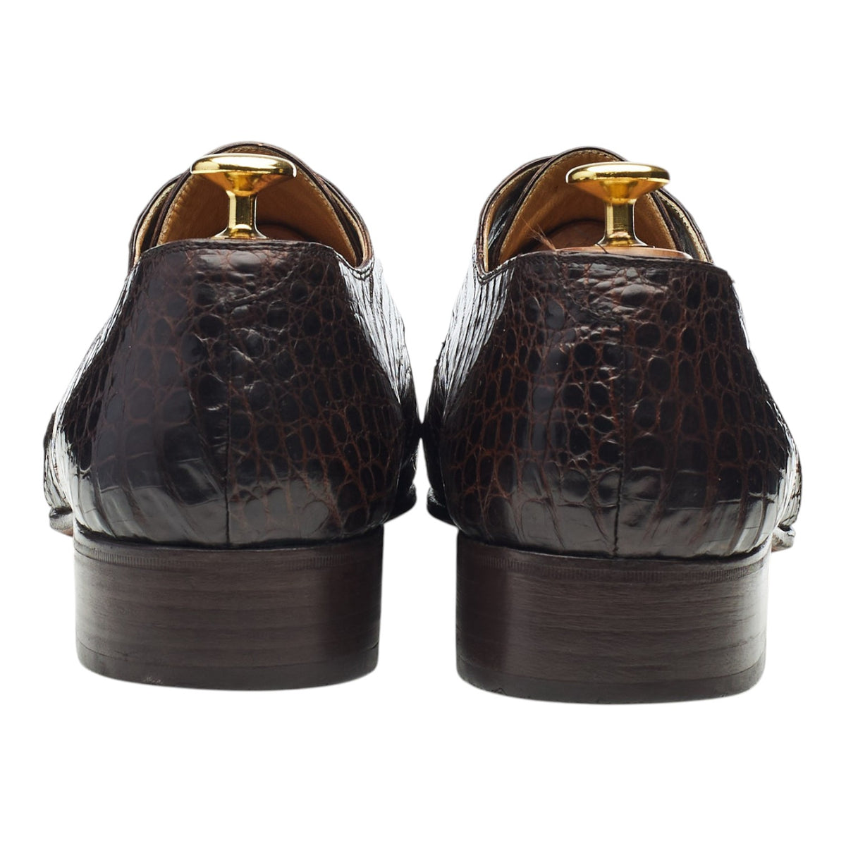 Dark Brown Alligator Leather Derby UK 8.5 US 9