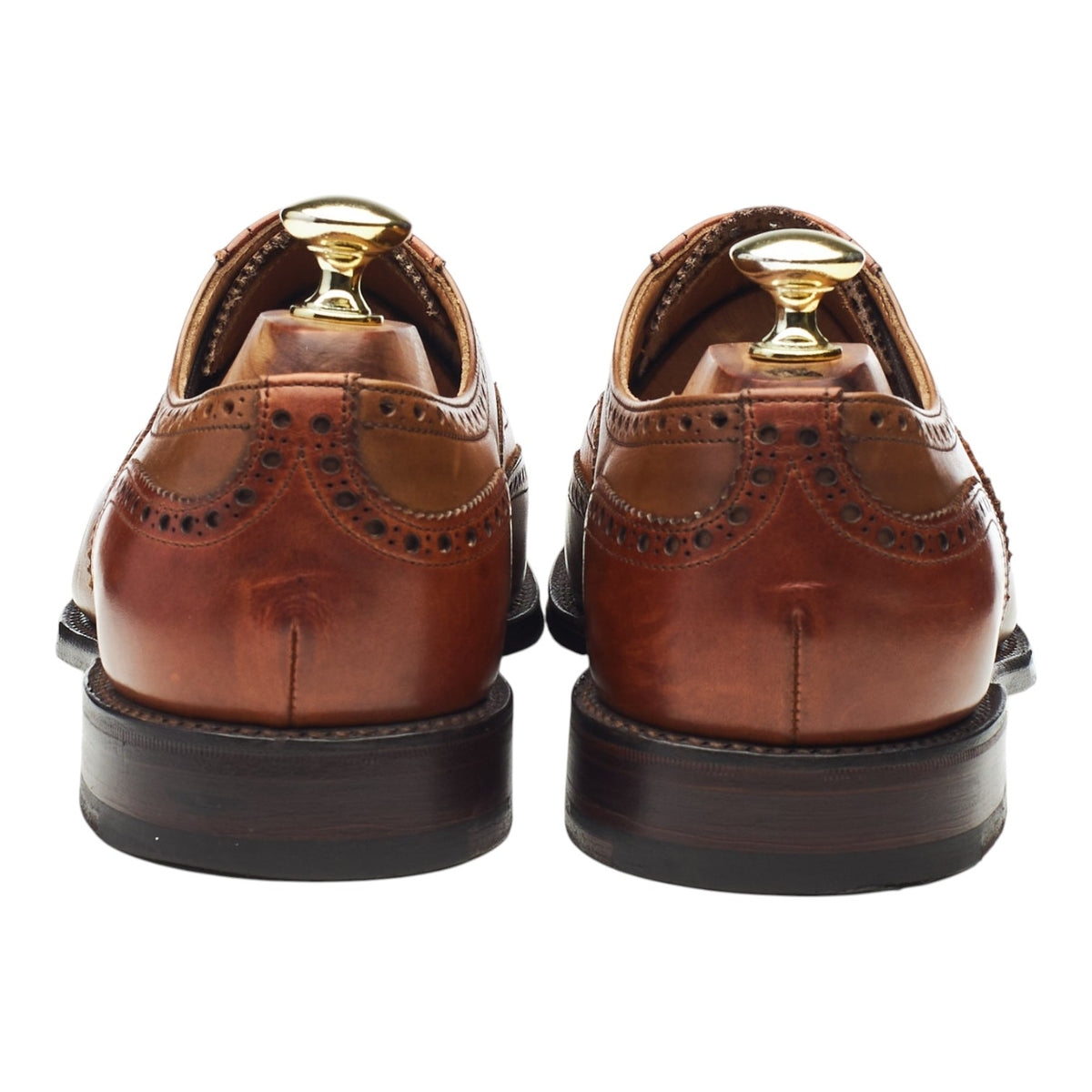 'James II' Multi Tan Brown Leather Brogues UK 7 F