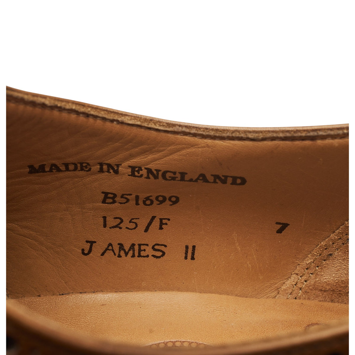 'James II' Multi Tan Brown Leather Brogues UK 7 F