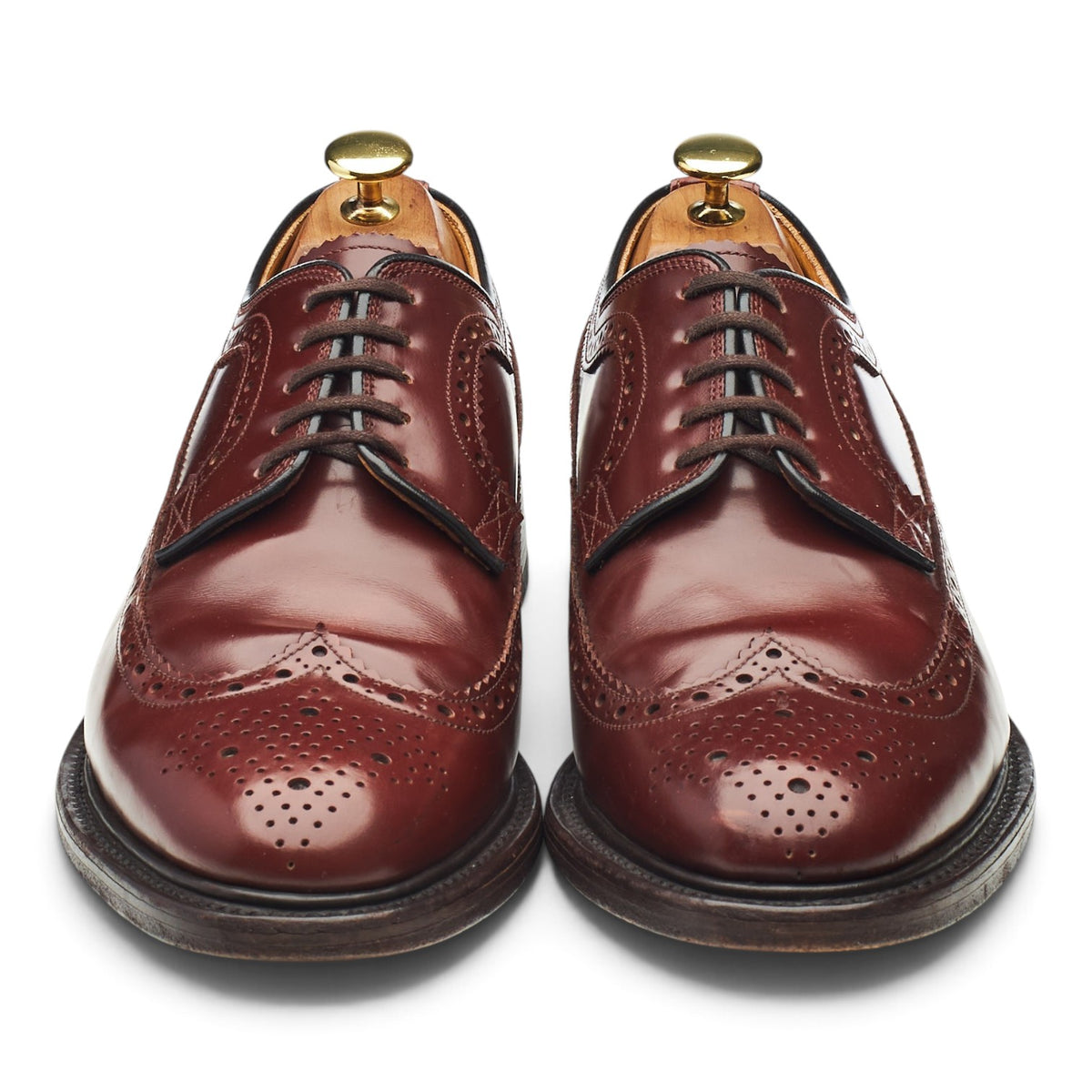 '803' Burgundy Leather Derby Brogues UK 8.5 EX