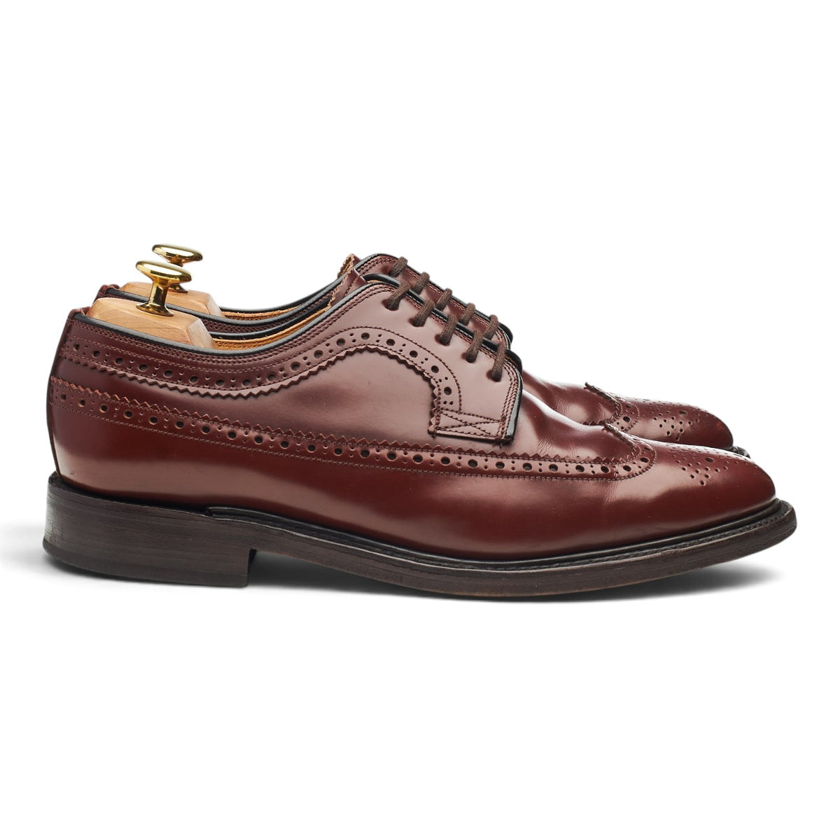 '803' Burgundy Leather Derby Brogues UK 8.5 EX