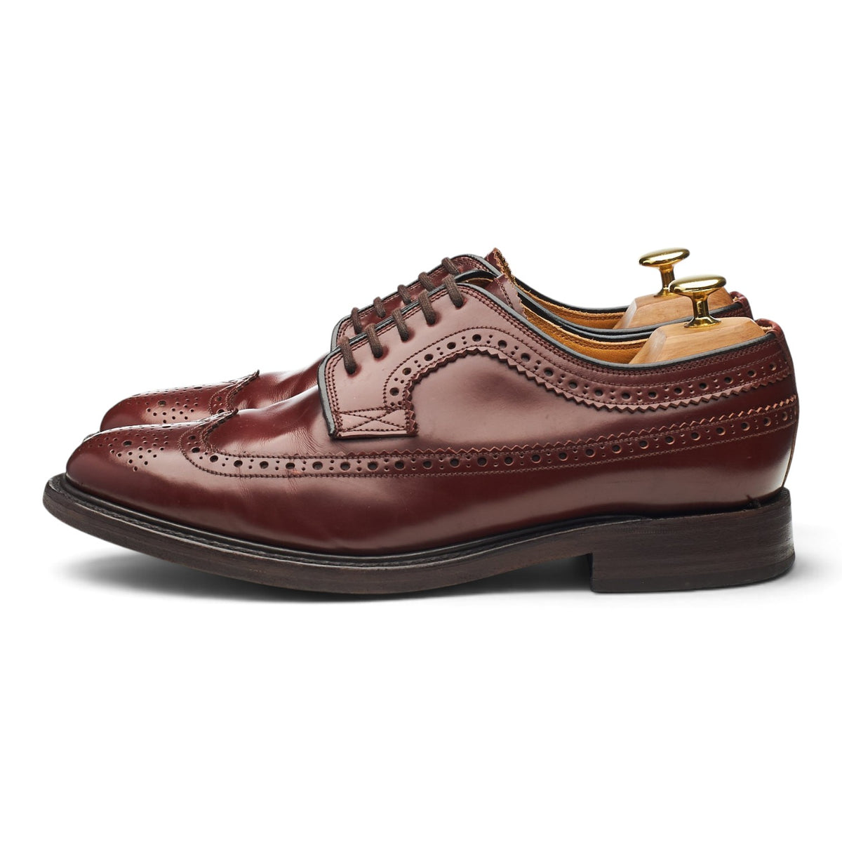 '803' Burgundy Leather Derby Brogues UK 8.5 EX