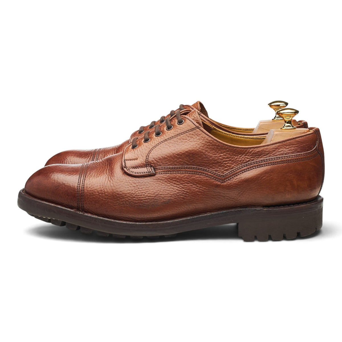 'Cairngorm' Tan Brown Leather Veldtschoen Derby UK 10 F