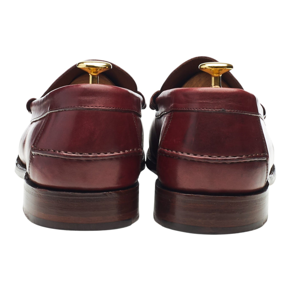 1880 'Hackney' Burgundy Leather Loafers UK 8 F