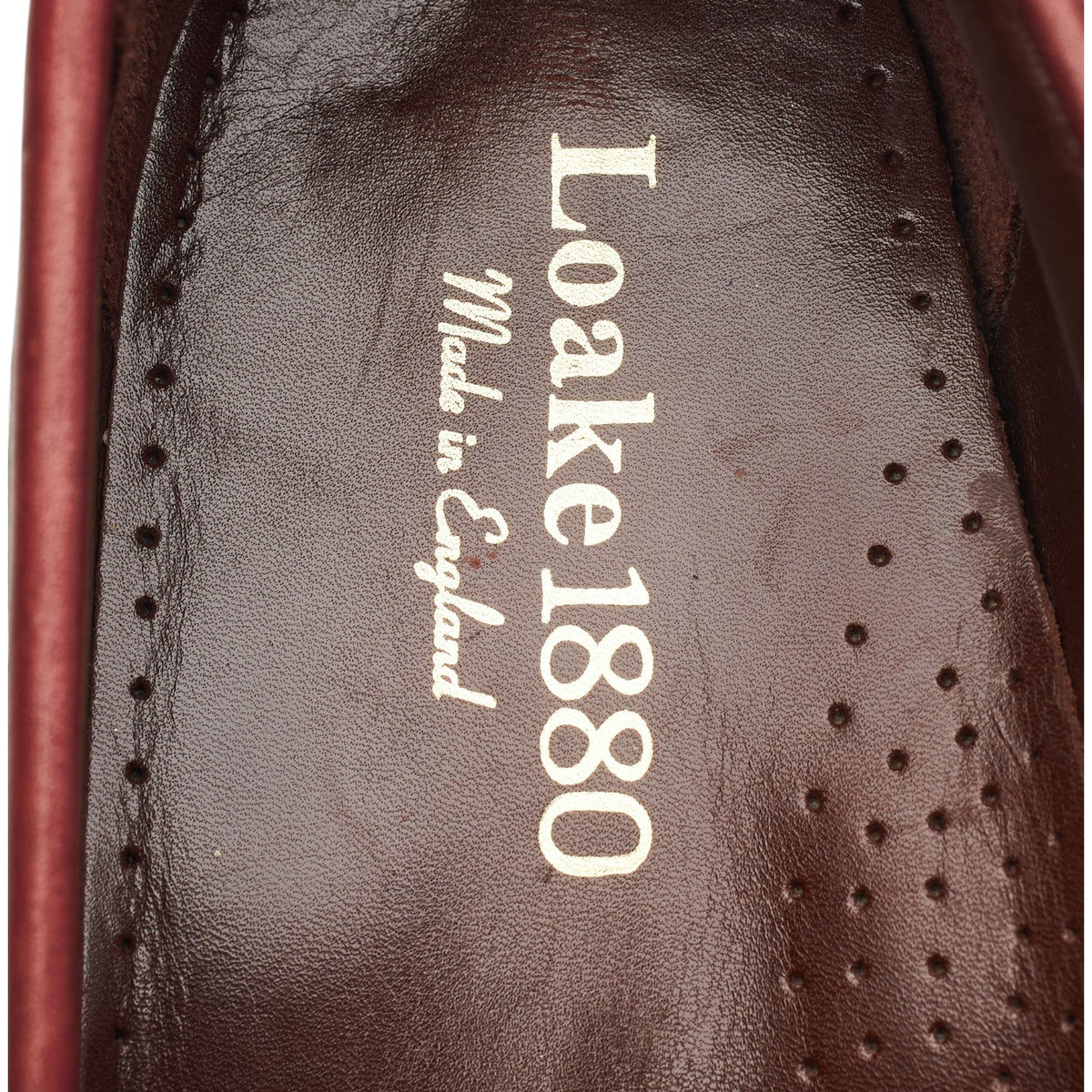 1880 'Hackney' Burgundy Leather Loafers UK 8 F