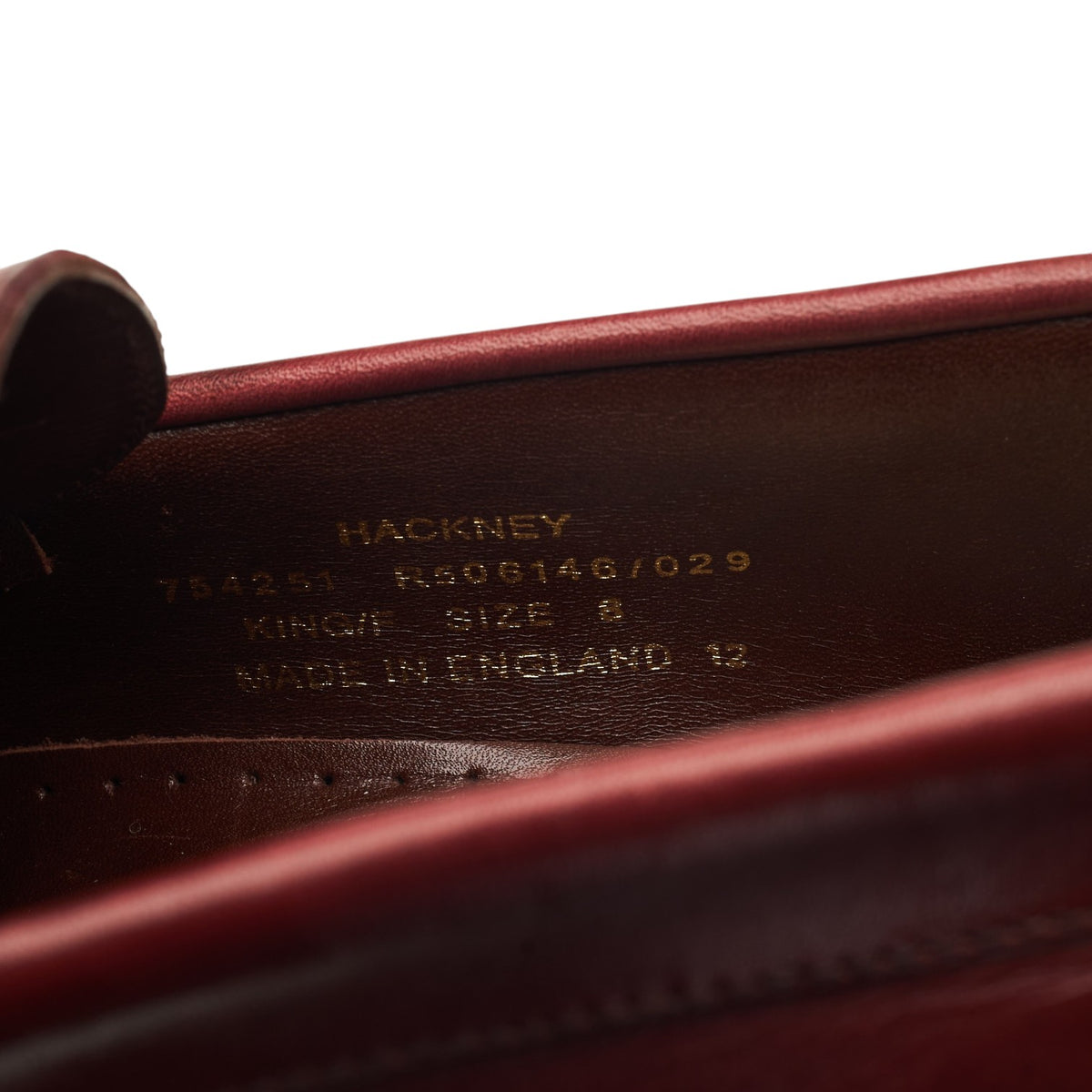 1880 'Hackney' Burgundy Leather Loafers UK 8 F