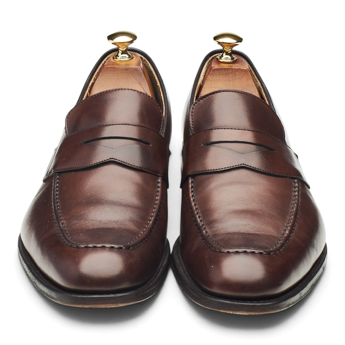 'Hertford 2' Dark Brown Leather Loafers UK 9 G