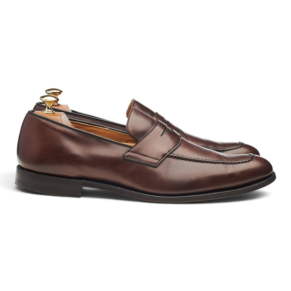 'Hertford 2' Dark Brown Leather Loafers UK 9 G