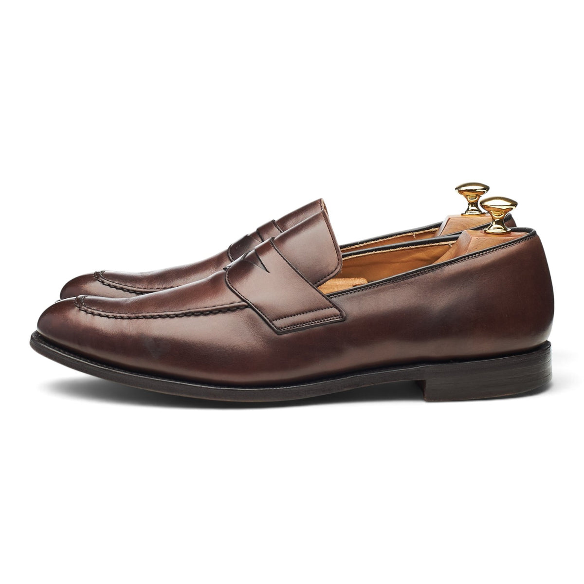 'Hertford 2' Dark Brown Leather Loafers UK 9 G