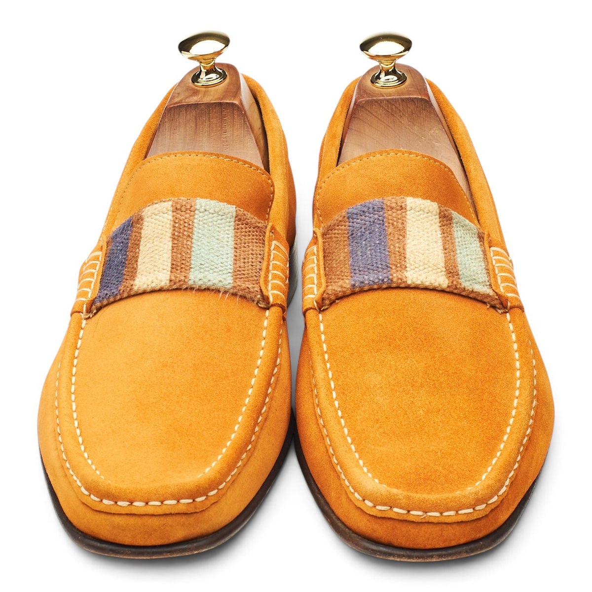 Orange Suede Loafers UK 10 EU 44
