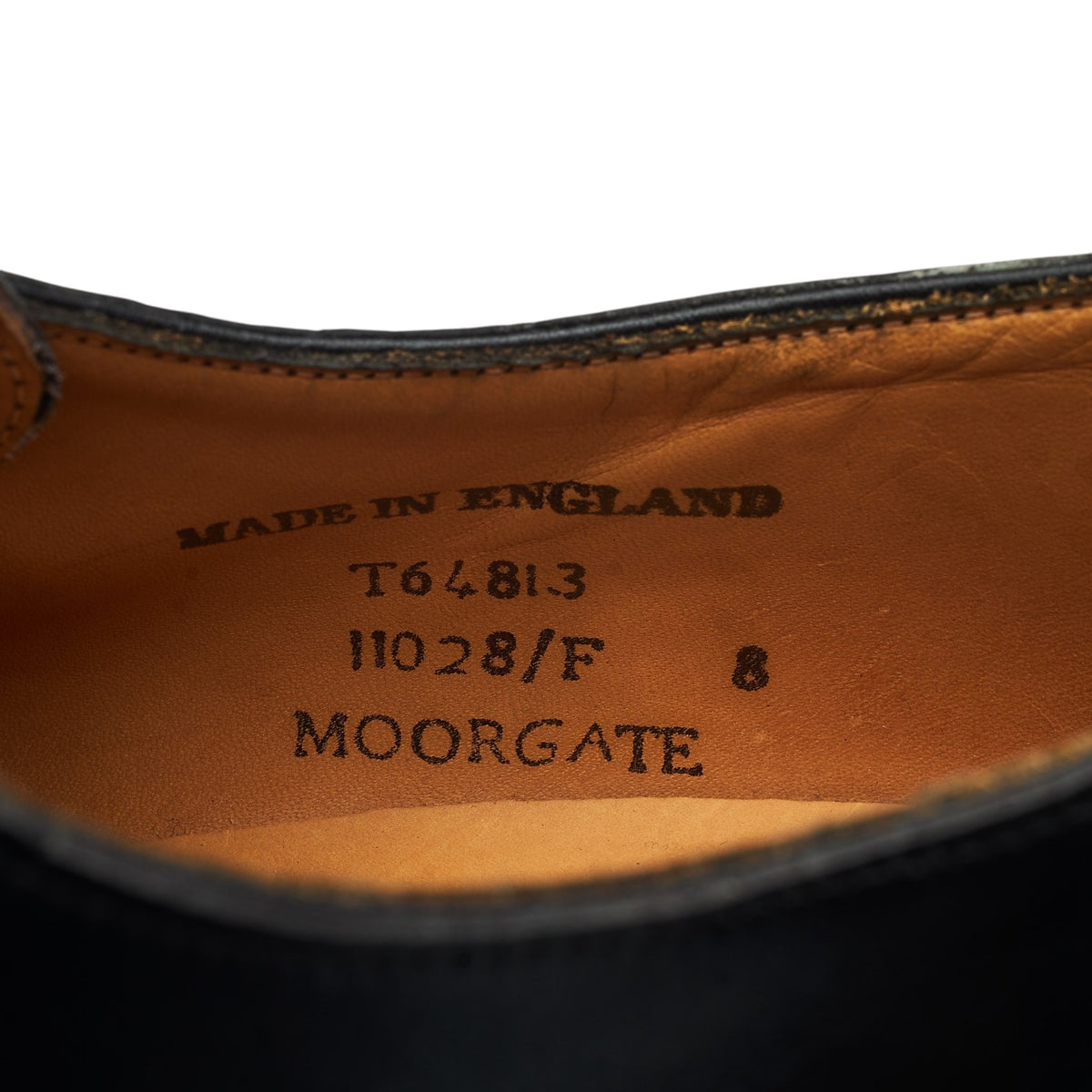 'Moorgate' Black Leather Monk Strap UK 8 F