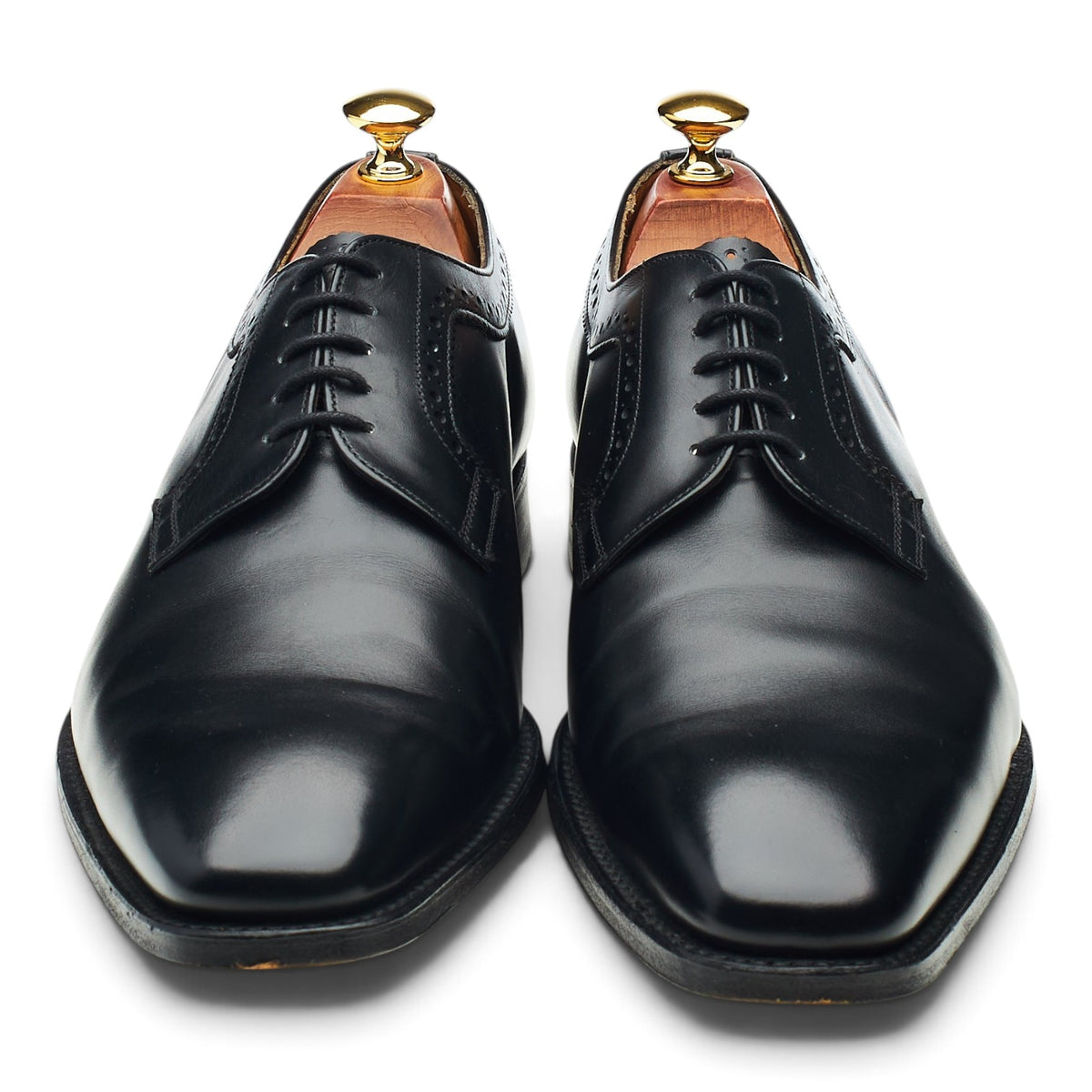 'Leo' Black Leather Derby UK 9.5 F