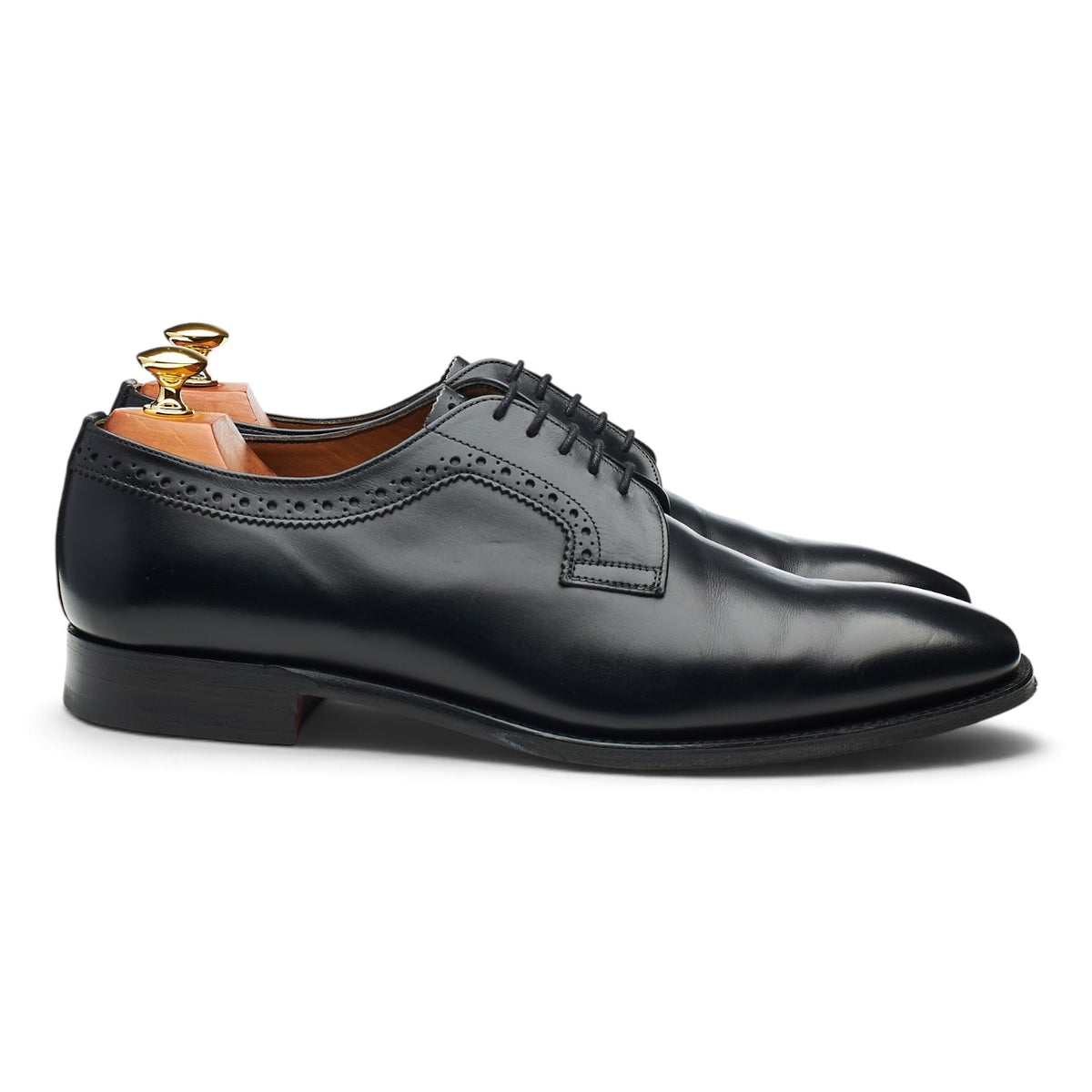'Leo' Black Leather Derby UK 9.5 F