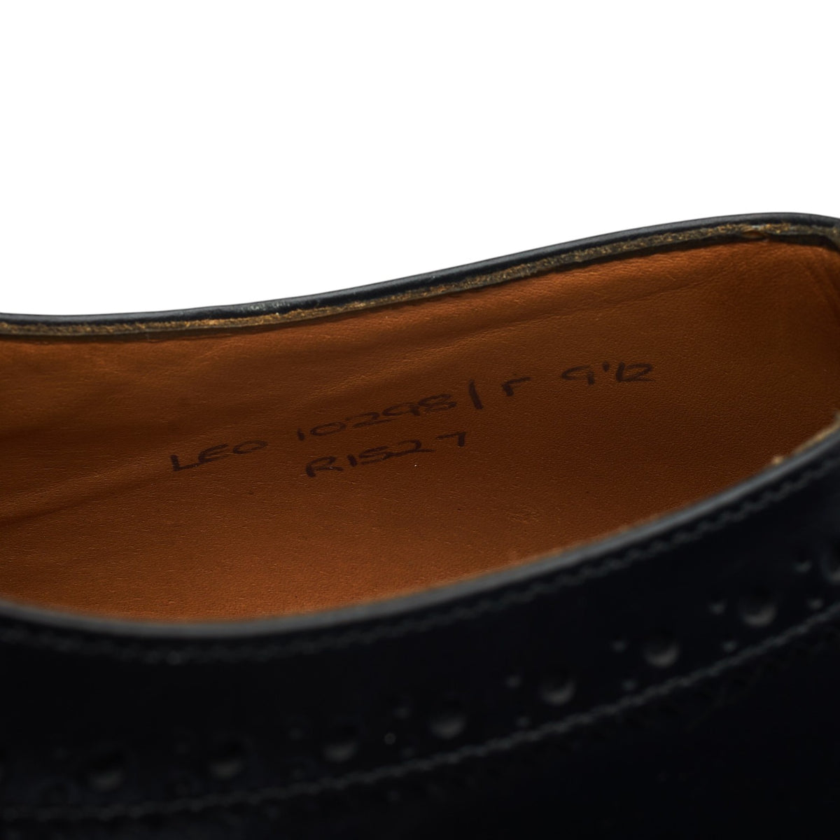 'Leo' Black Leather Derby UK 9.5 F