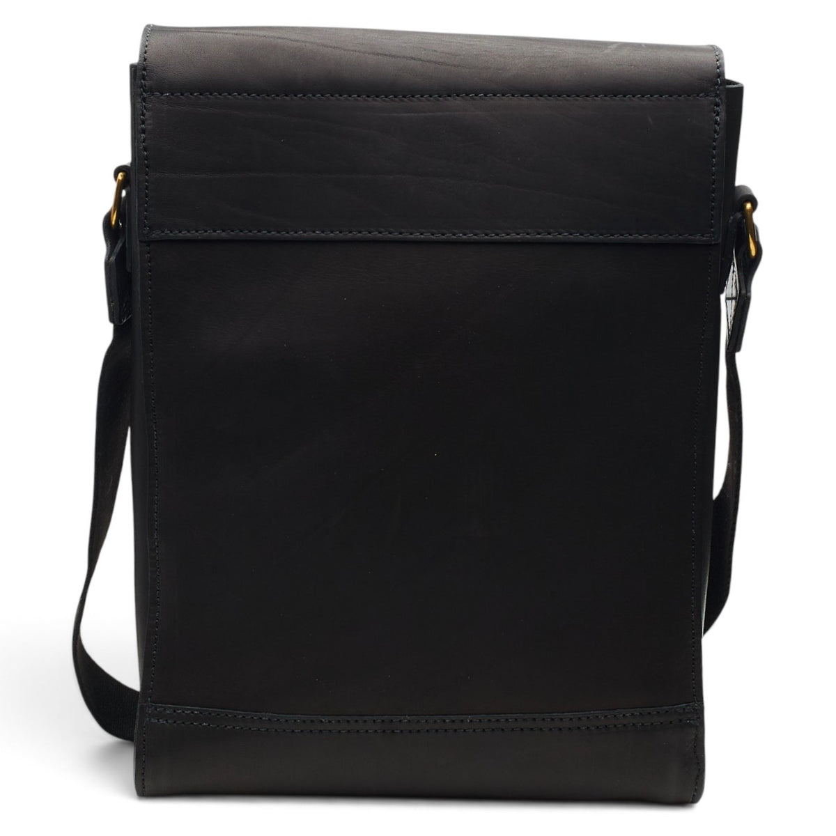 Black Leather Shoulder Messenger Bag