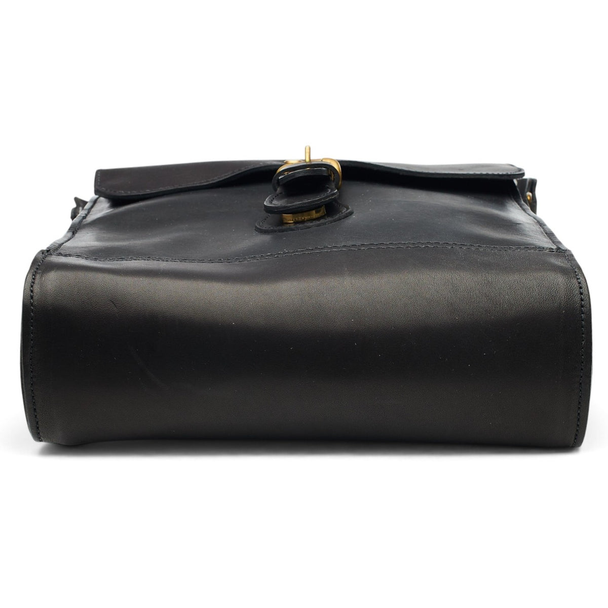 Black Leather Shoulder Messenger Bag