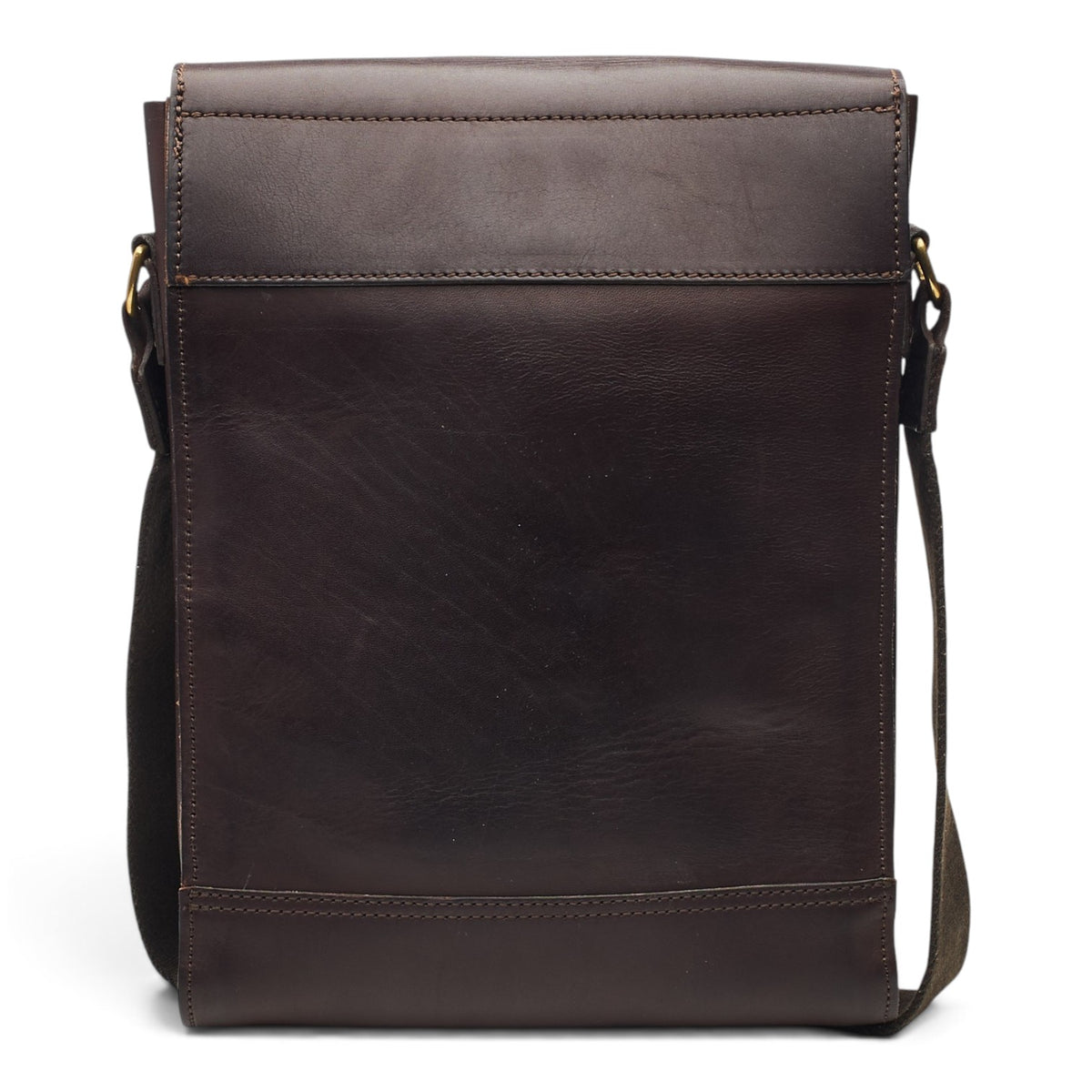 Dark Brown Leather Shoulder Messenger Bag
