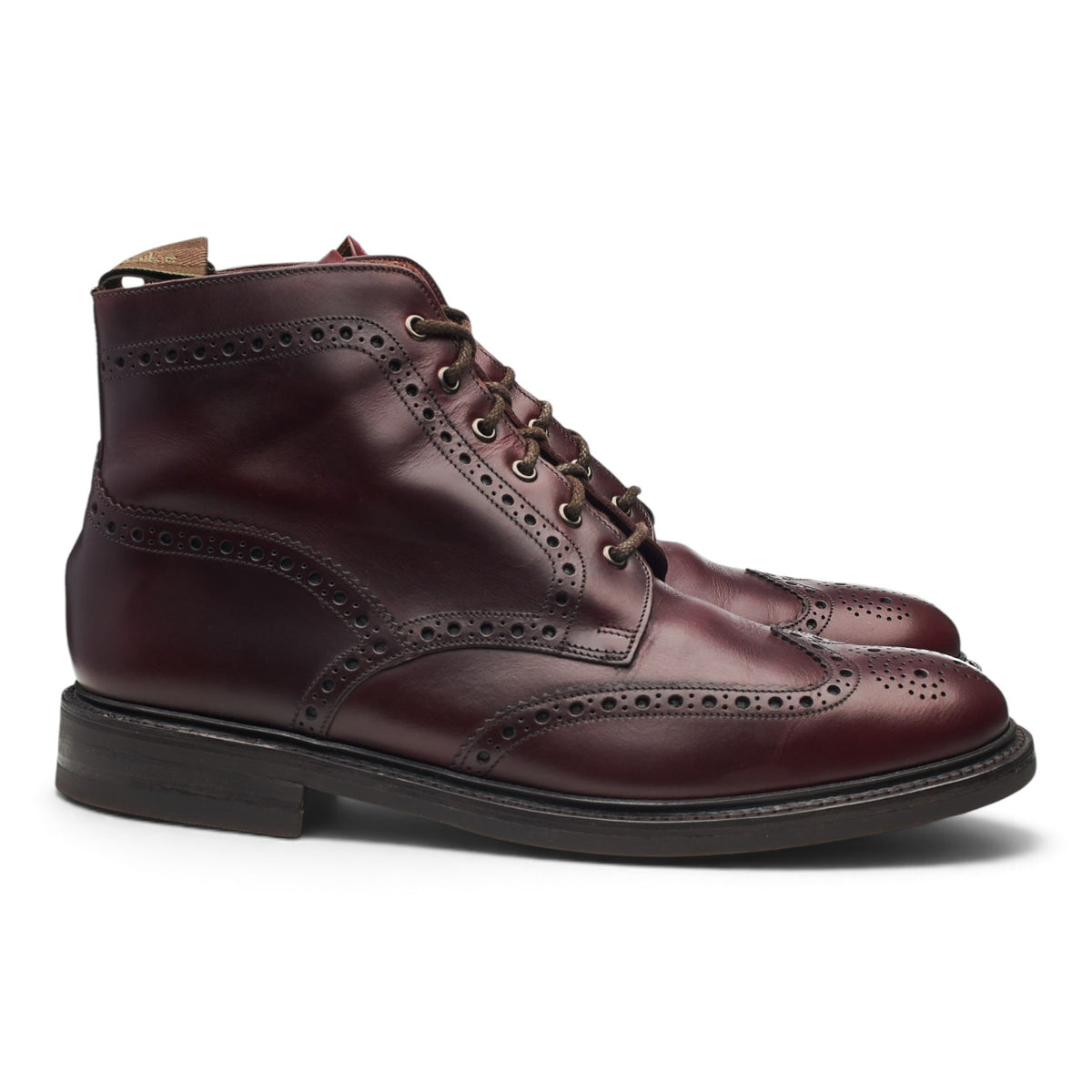 1880 'Bedale' Burgundy Chromexcel Leather Brogues Boots UK 11 G