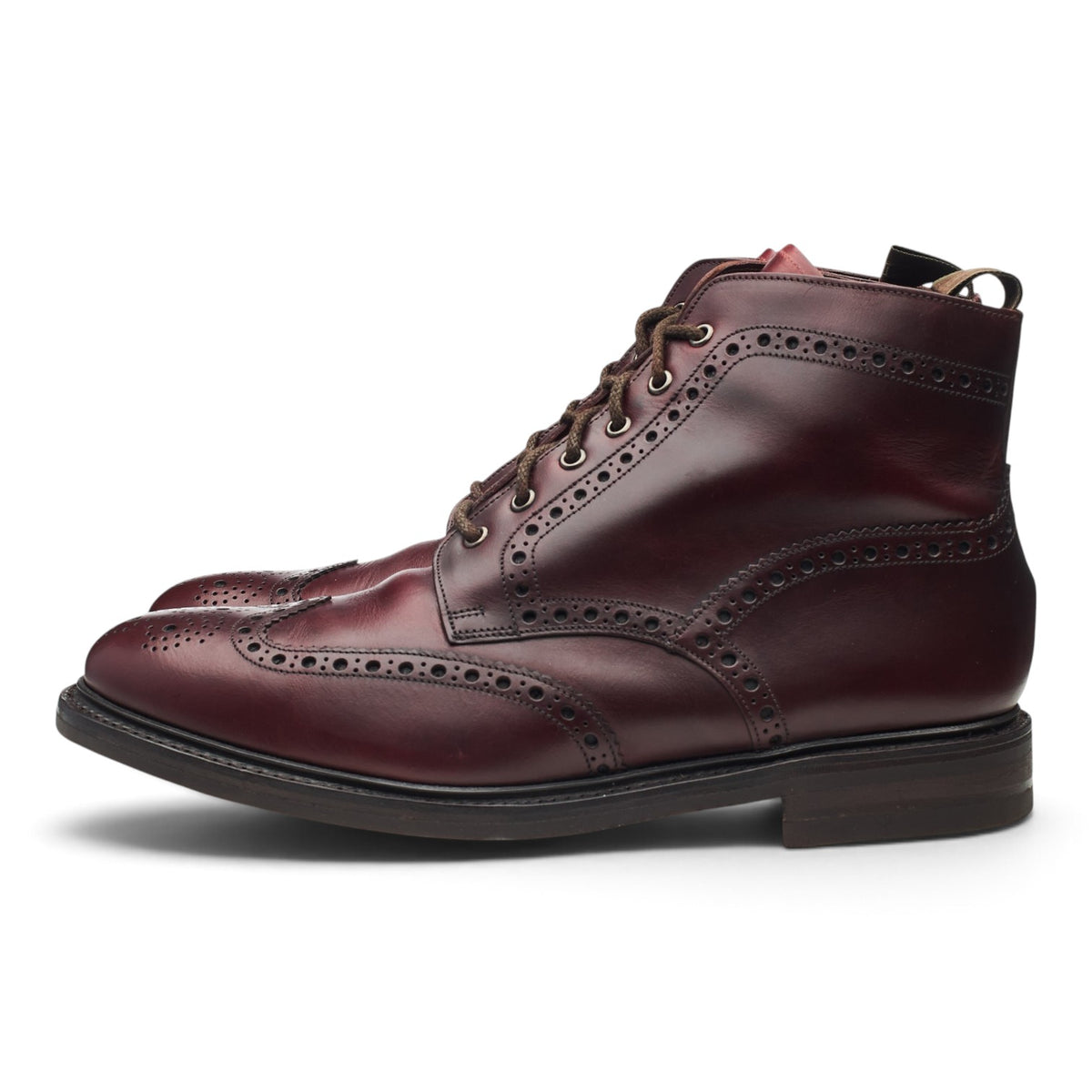 1880 'Bedale' Burgundy Chromexcel Leather Brogues Boots UK 11 G