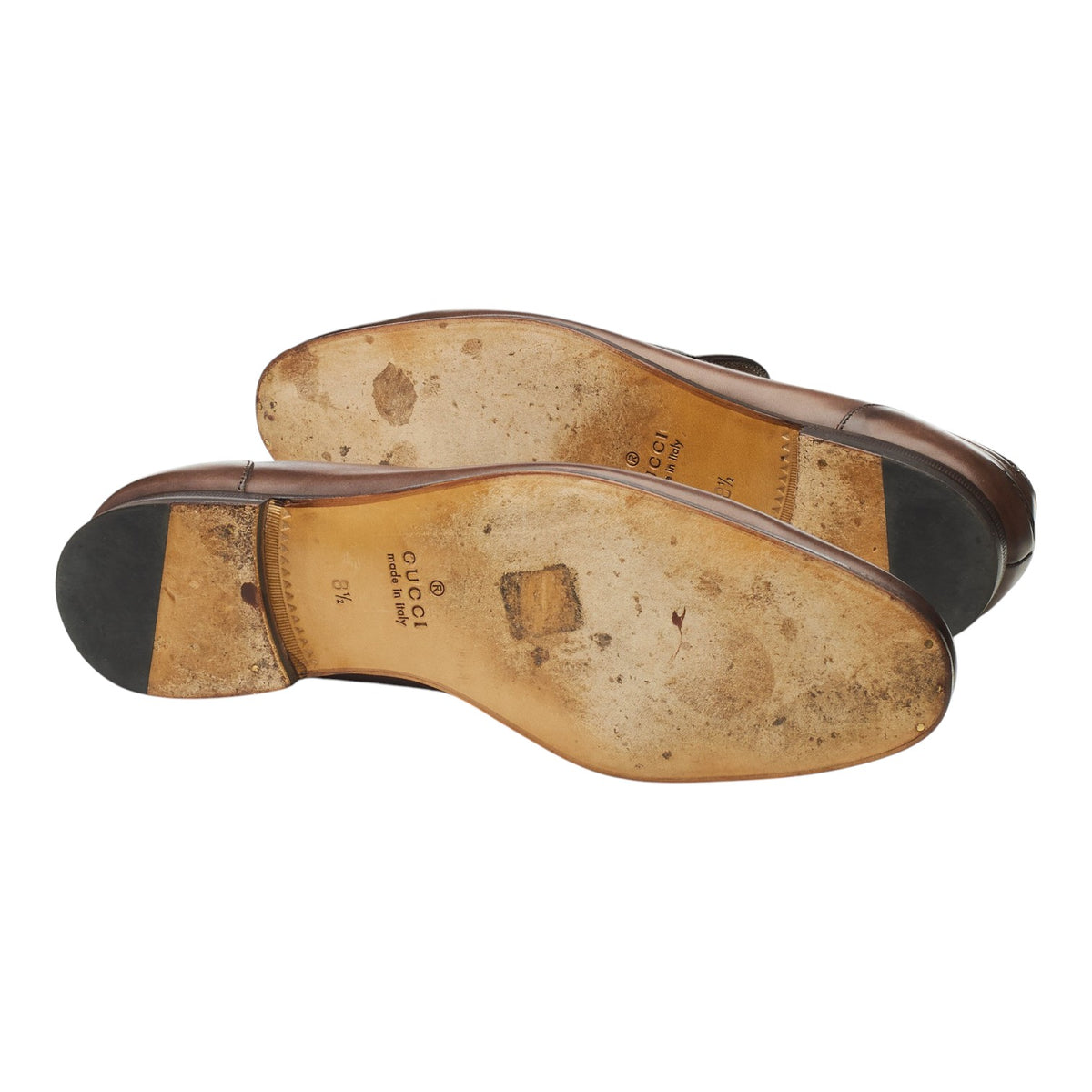 'Jordaan' Brown Leather Horsebit Loafers UK 8.5