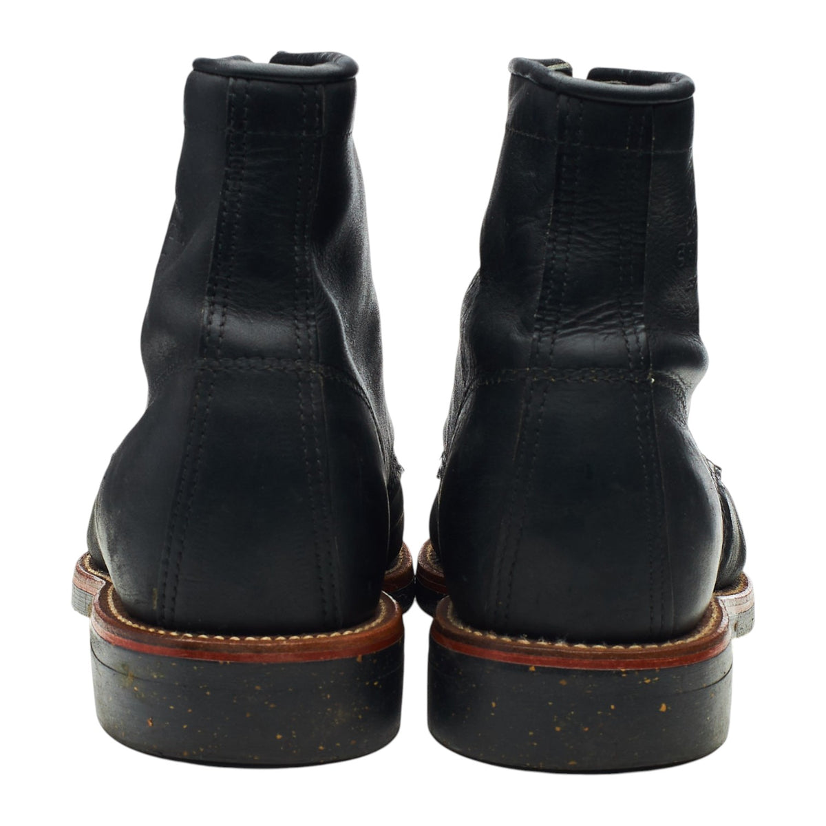 Black Leather Service Boots UK 7.5 US 8.5