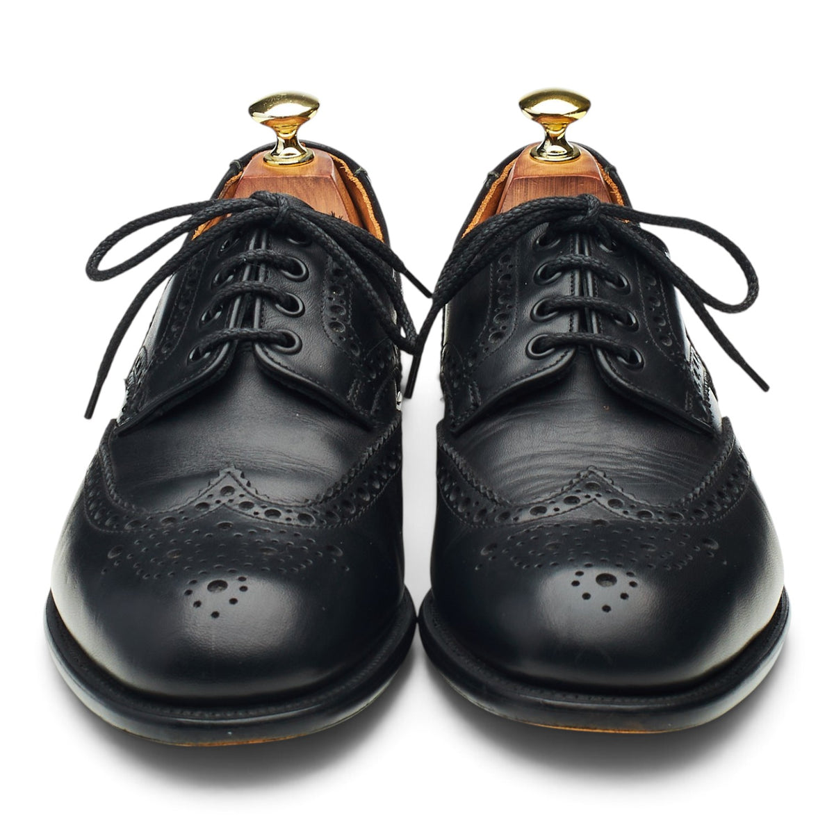 'Appleby' Black Leather Derby Brogues UK 7.5 FX