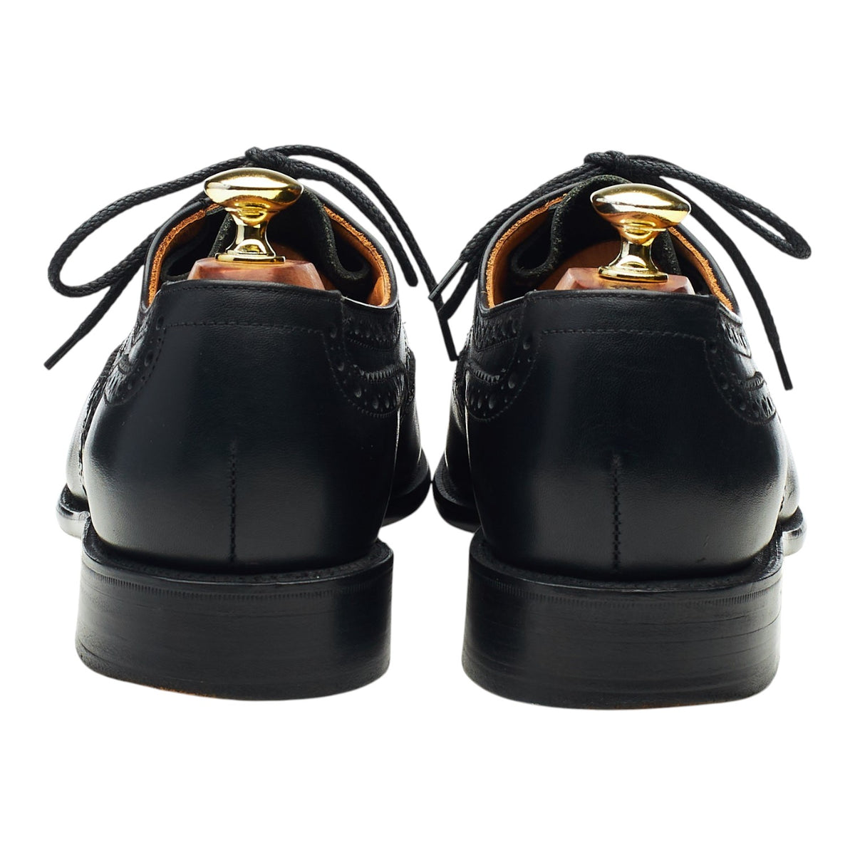 'Appleby' Black Leather Derby Brogues UK 7.5 FX