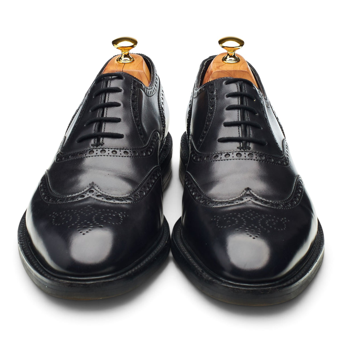 'Stowey' Black Leather Oxford Brogues UK 11.5 E