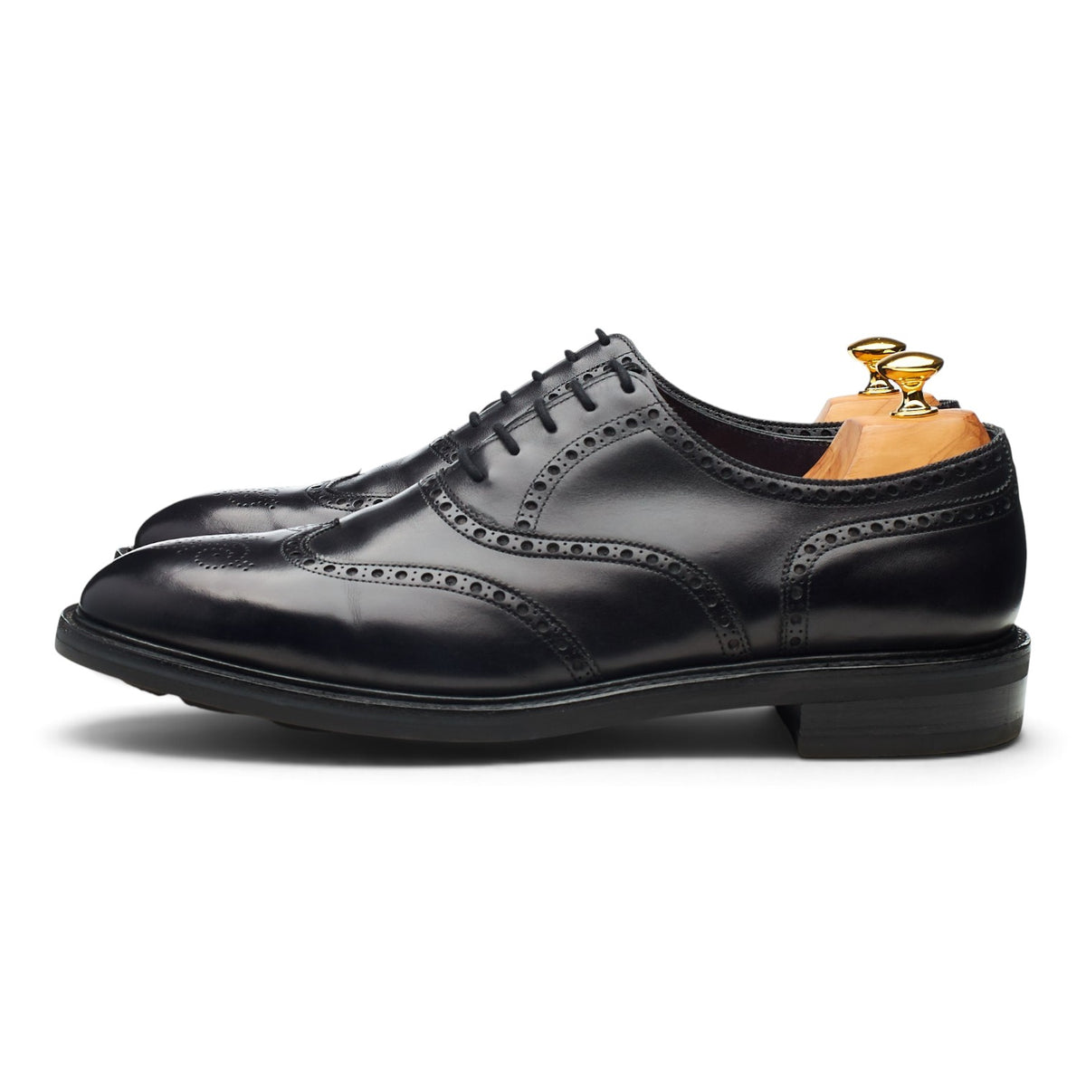 'Stowey' Black Leather Oxford Brogues UK 11.5 E