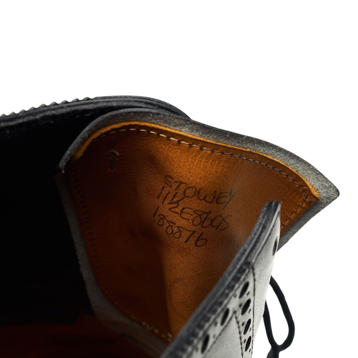 'Stowey' Black Leather Oxford Brogues UK 11.5 E
