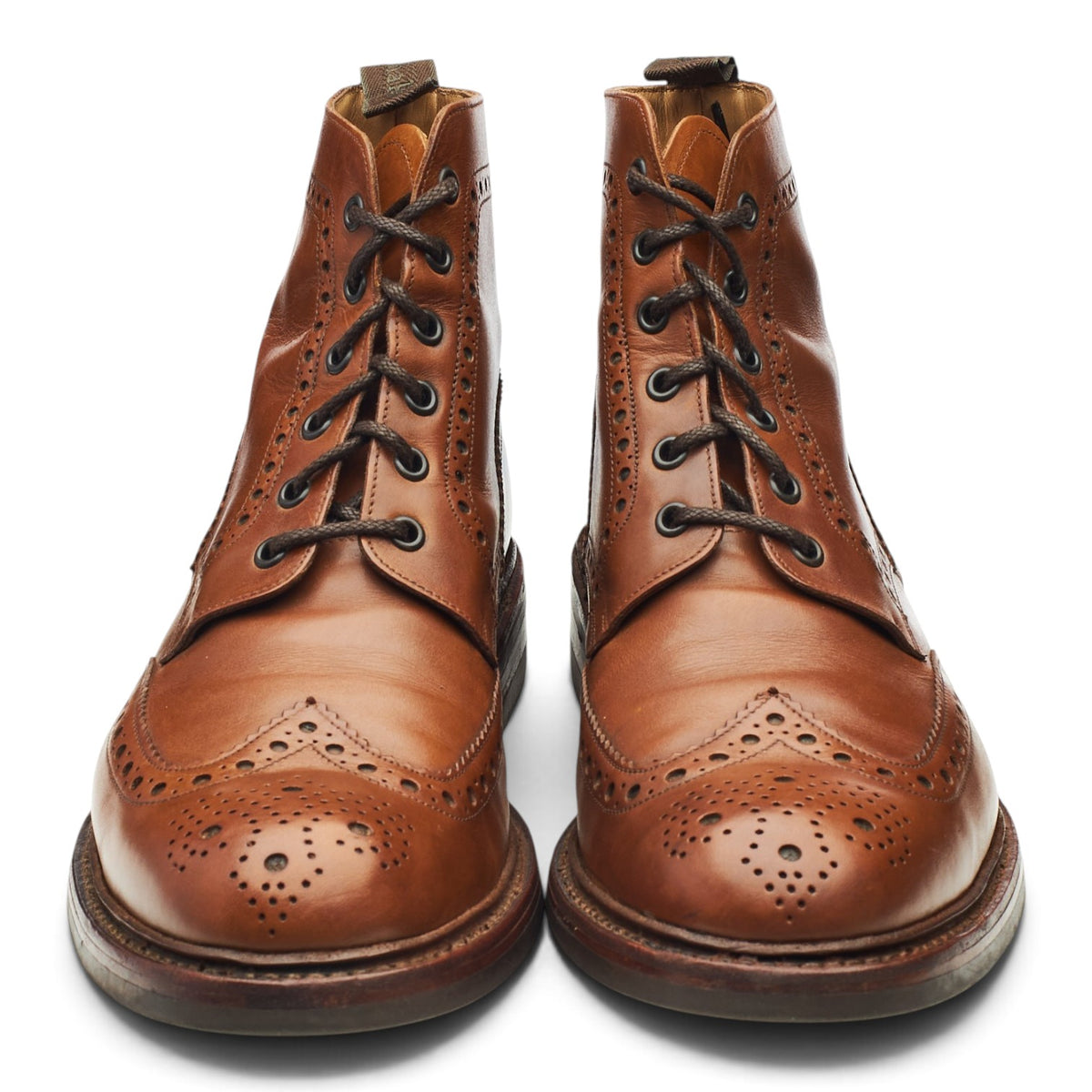 1880 'Bedale' Brown Leather Brogues Boots UK 11 G