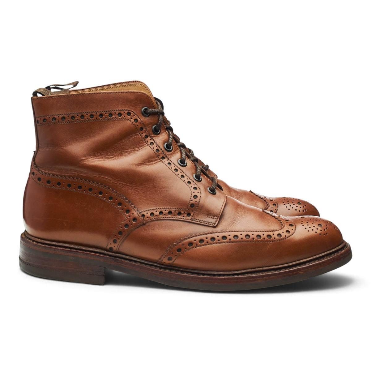 1880 'Bedale' Brown Leather Brogues Boots UK 11 G