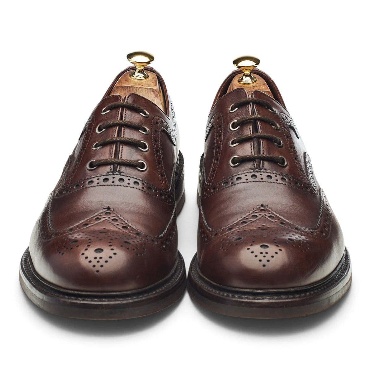 1880 'Edward' Dark Brown Leather Oxford Brogues UK 11 G