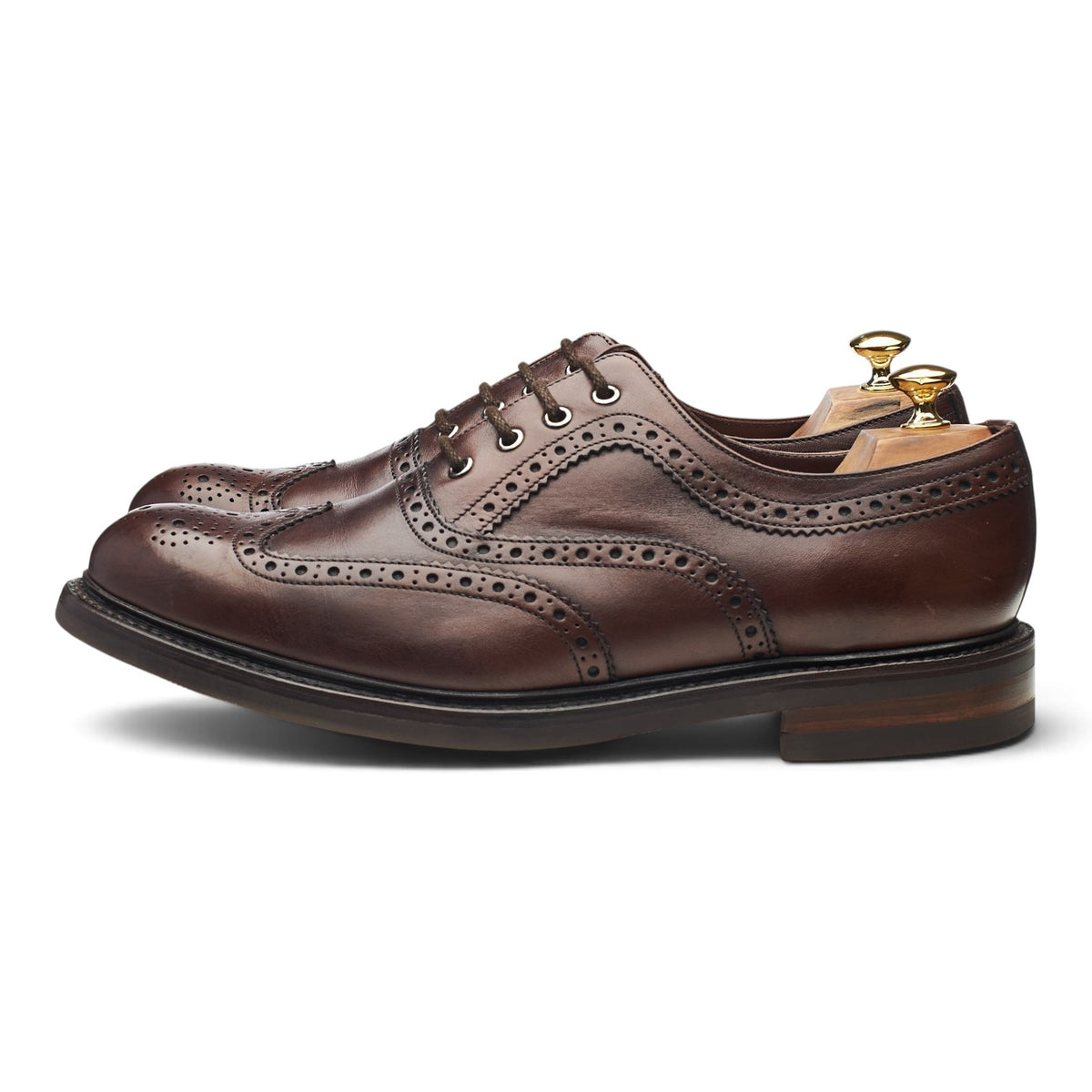 1880 'Edward' Dark Brown Leather Oxford Brogues UK 11 G