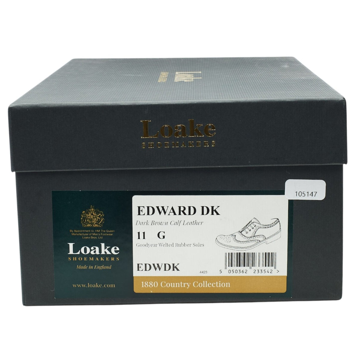 1880 'Edward' Dark Brown Leather Oxford Brogues UK 11 G