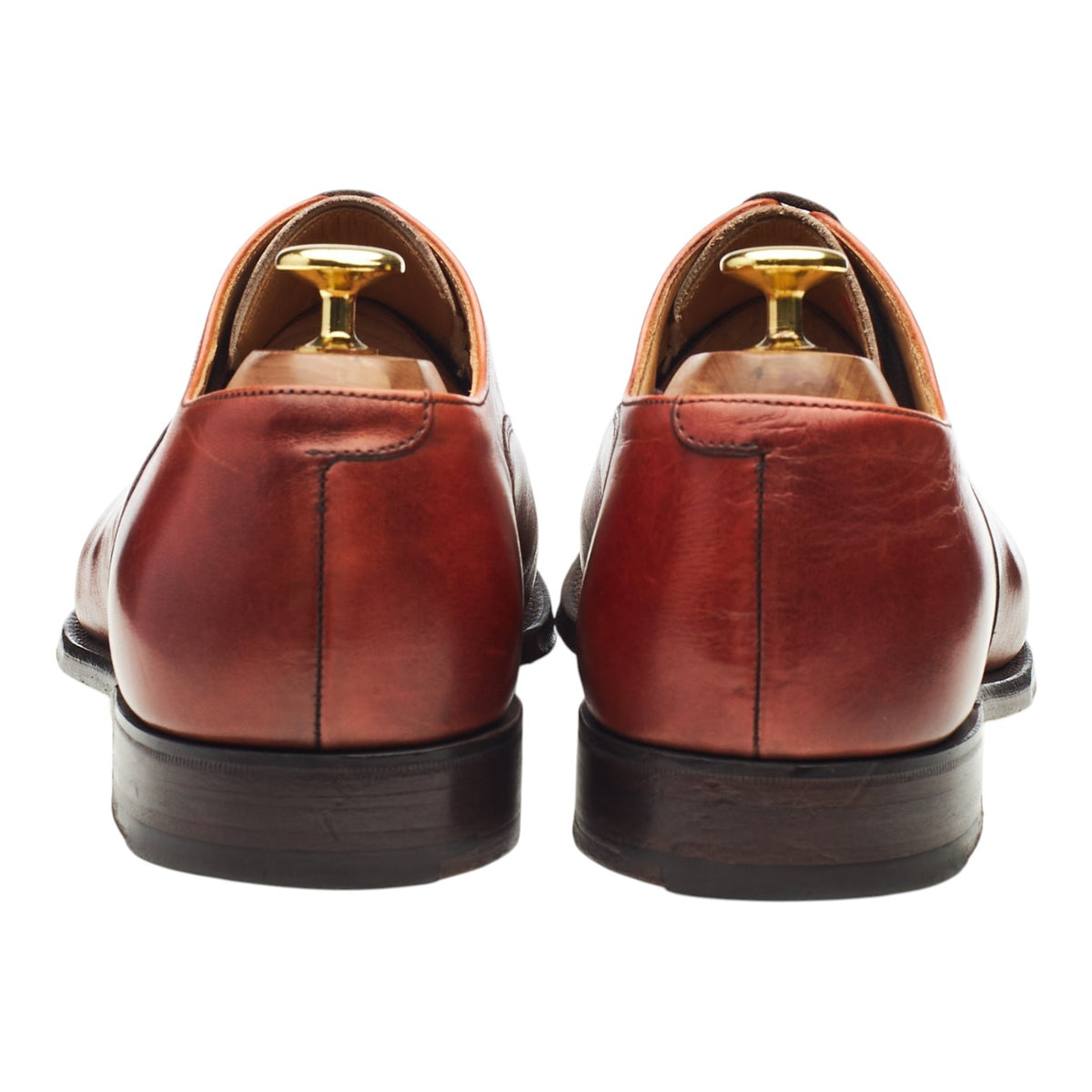 'Cambridge' Tan Brown Leather Oxford UK 8 F
