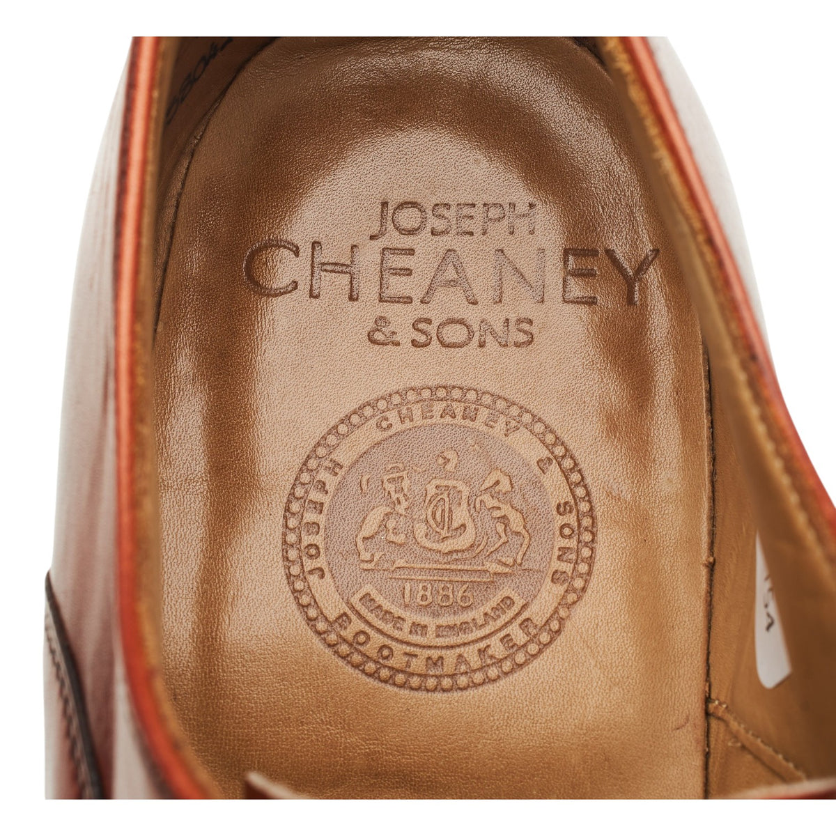 'Cambridge' Tan Brown Leather Oxford UK 8 F
