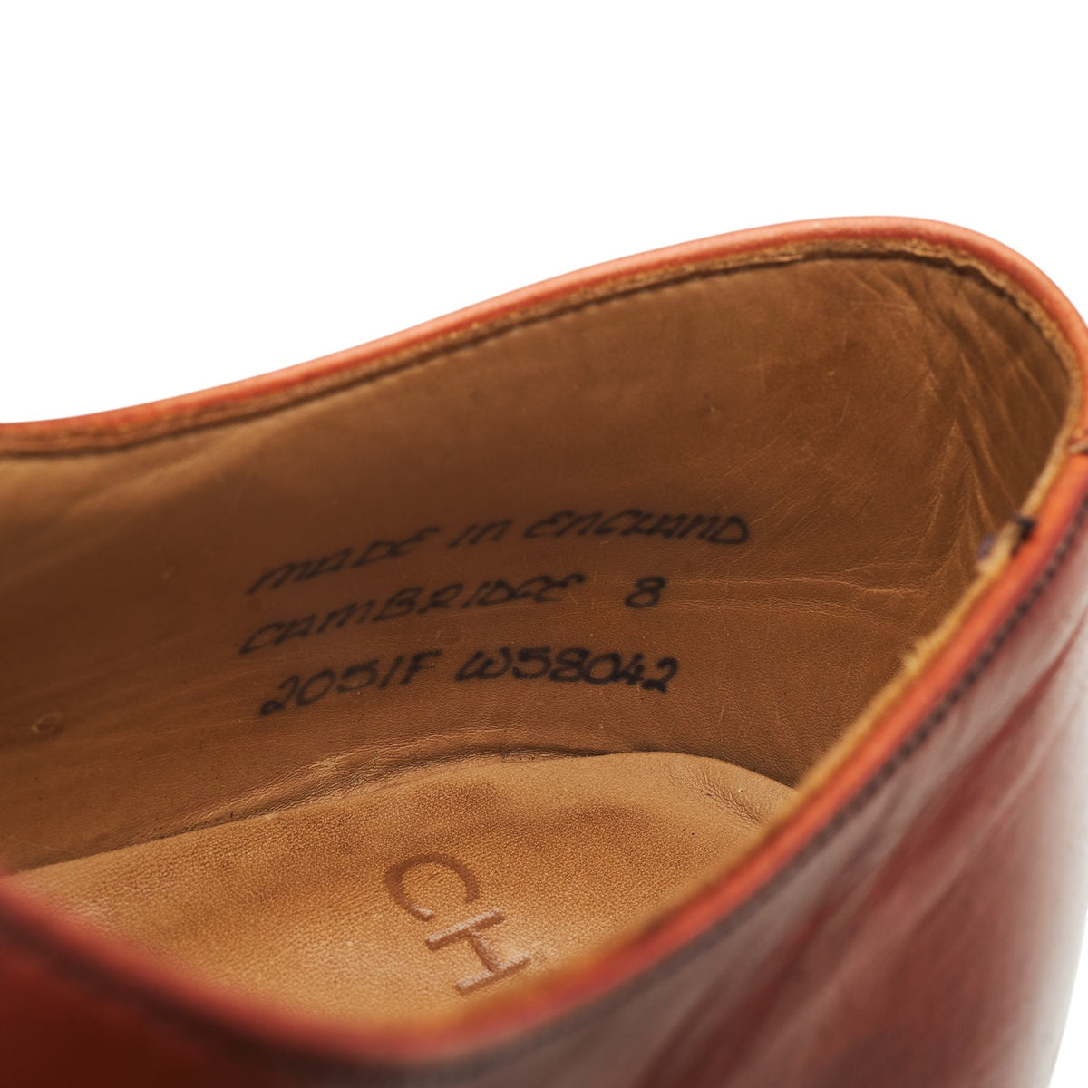 'Cambridge' Tan Brown Leather Oxford UK 8 F
