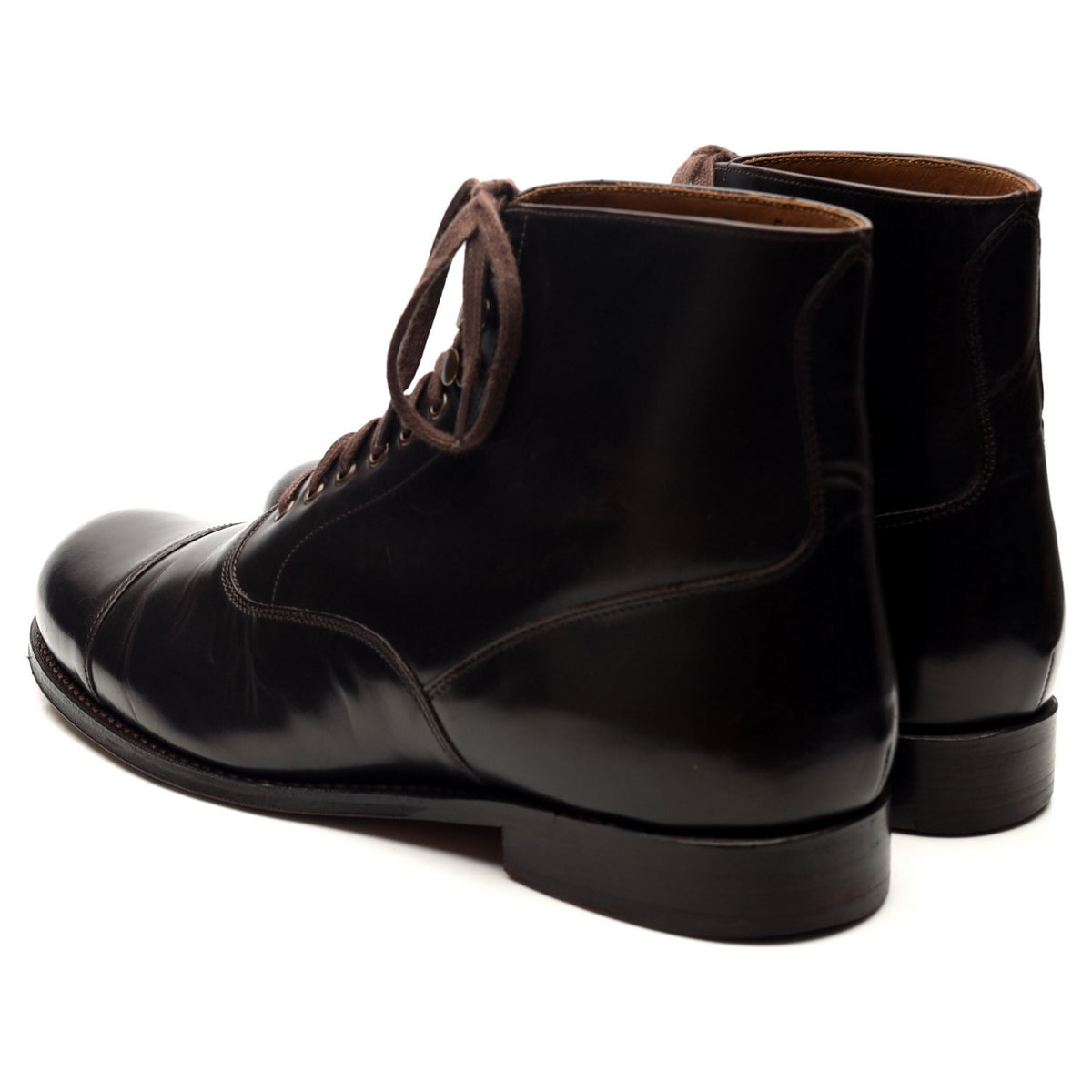 &#39;Leander&#39; Dark Brown Leather Boots UK 7 E