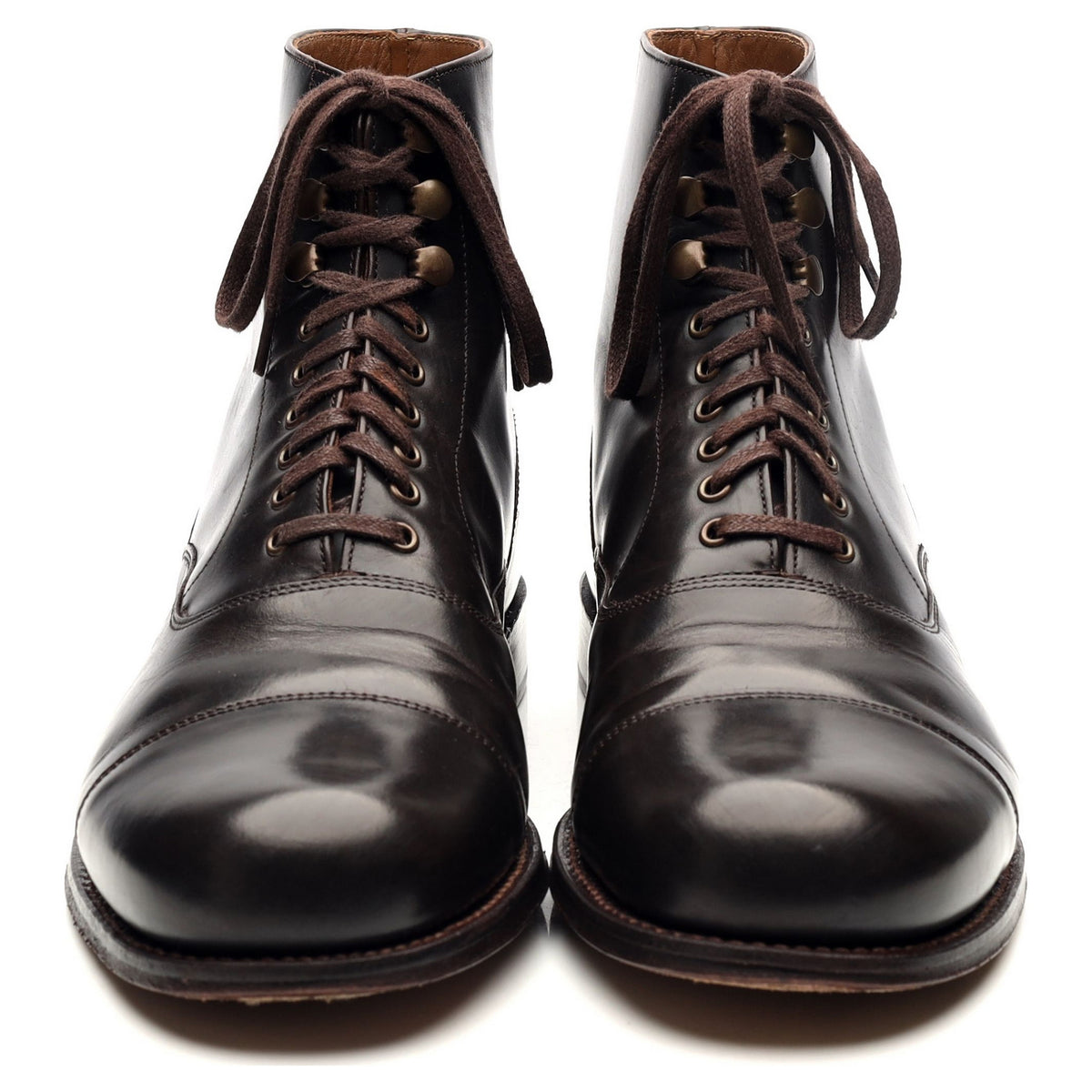 &#39;Leander&#39; Dark Brown Leather Boots UK 7 E