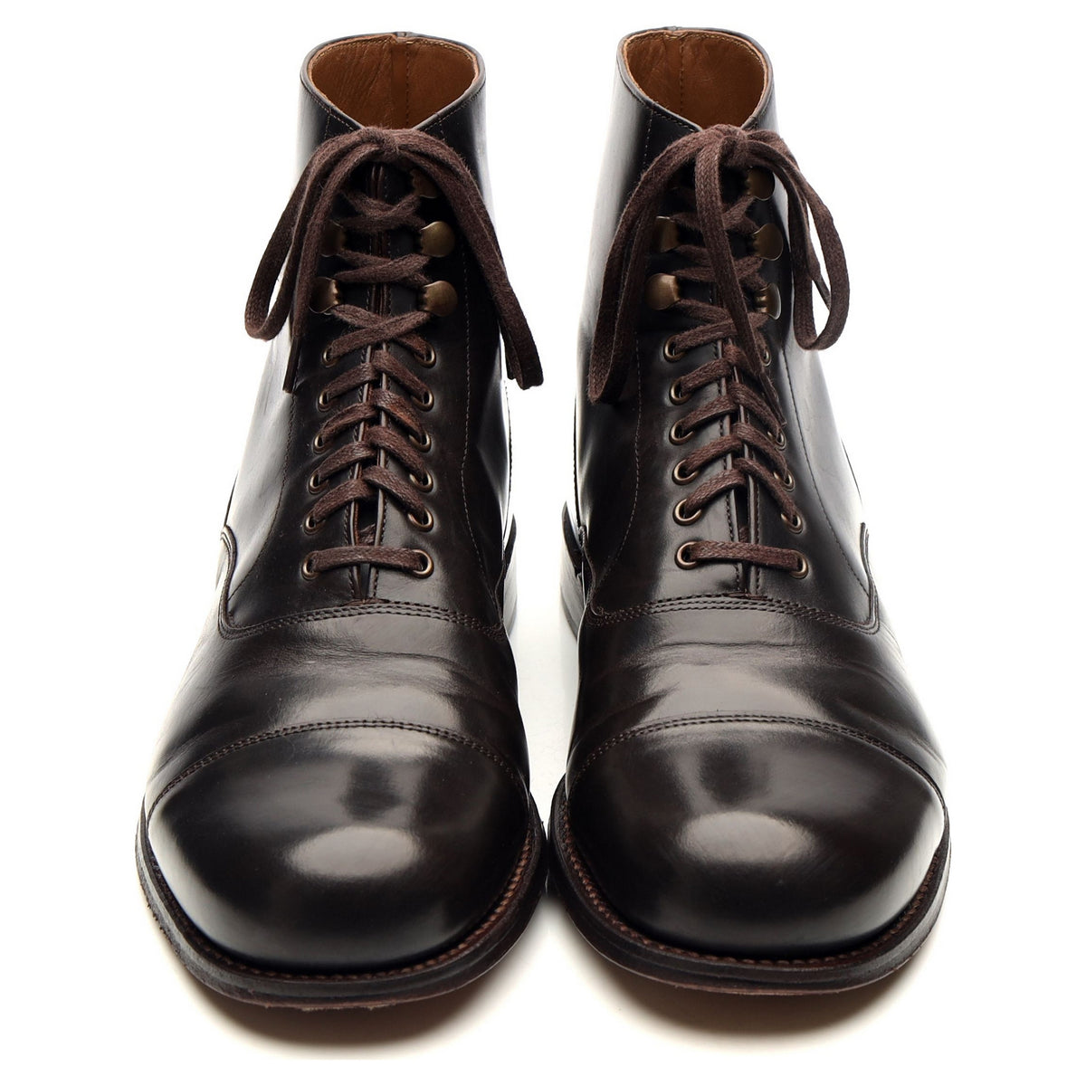 &#39;Leander&#39; Dark Brown Leather Boots UK 7 E